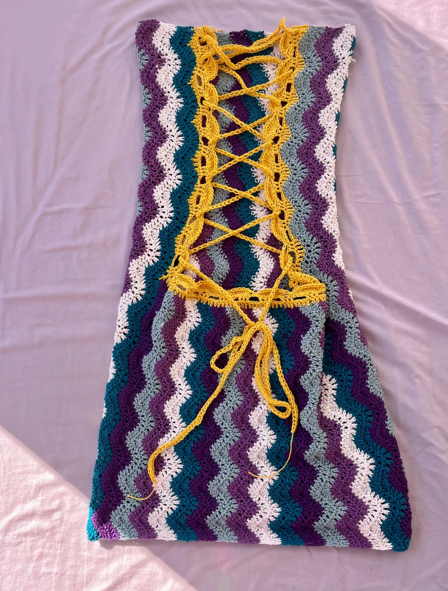 ZigZag Mini Dress PATTERN PDF (with video) not the physical item!   Butterfly Blues Crochet