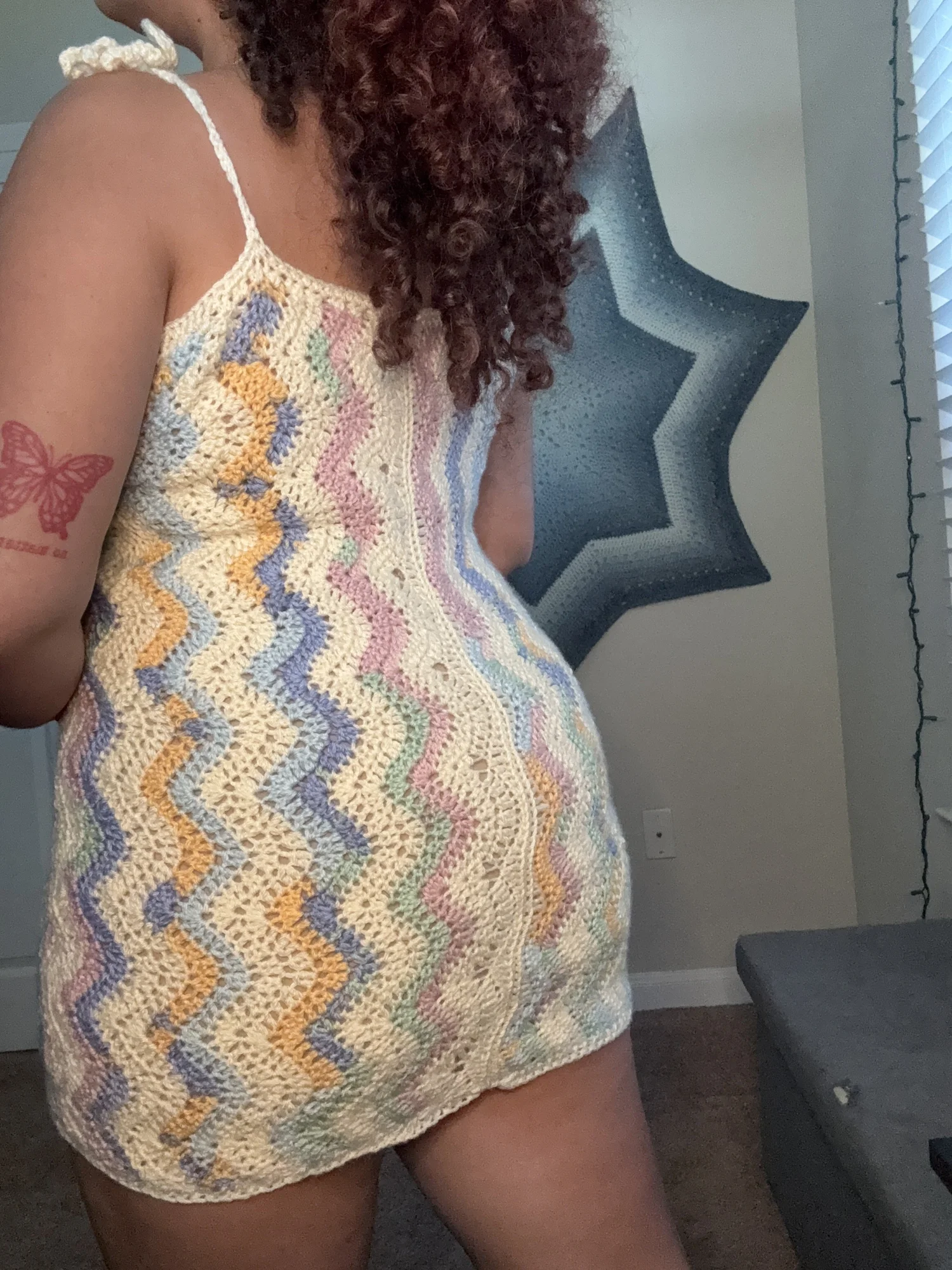 zig zag crochet dress Fine Cotton – Made in Italy – Lèmme 1960s Vintage Zig Zag Dress Crochet Pattern Luxurious Puff Sleeve Zigzag Crochet