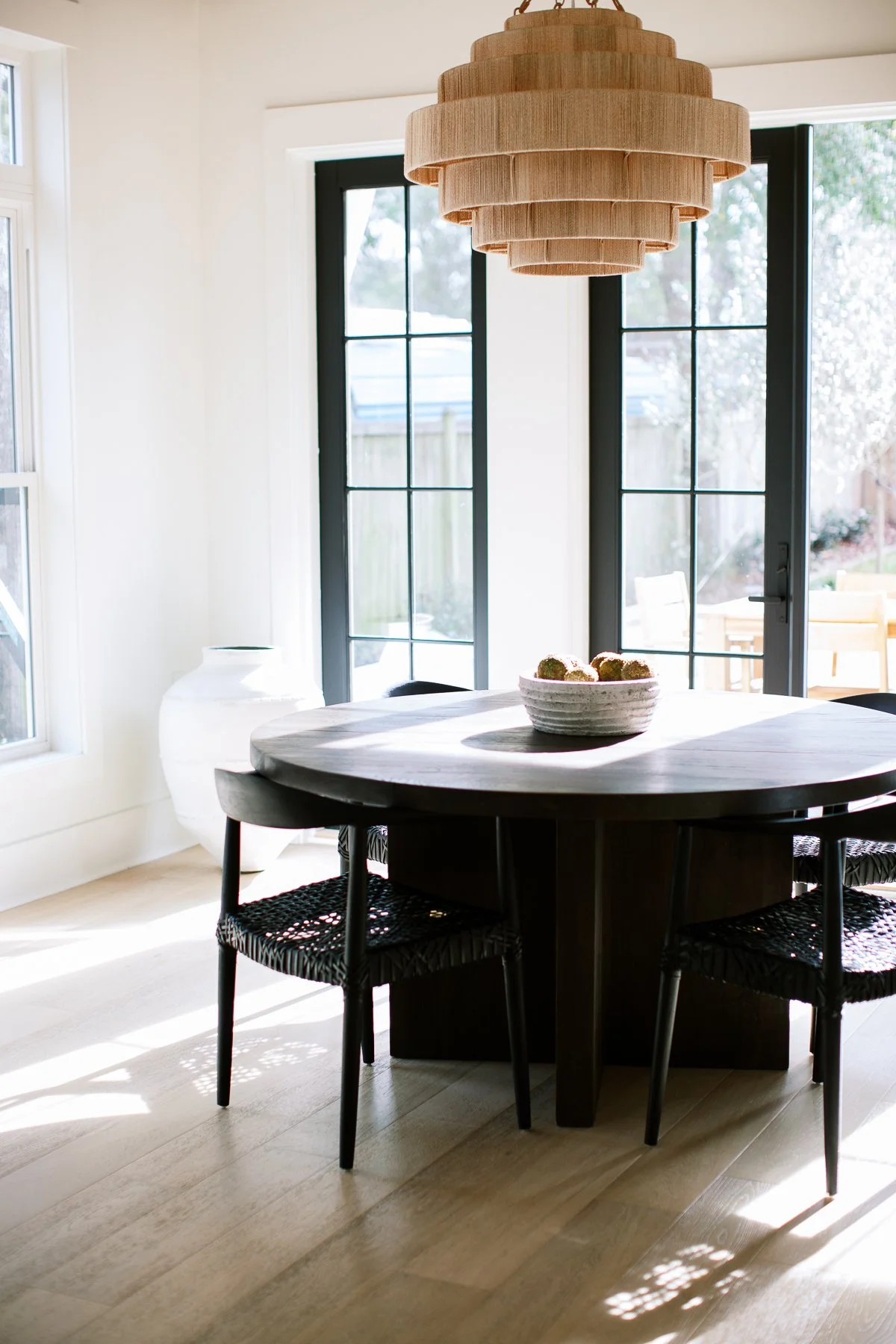 Dining area in Marin County designed by Maison Barbara in Mill Valley.