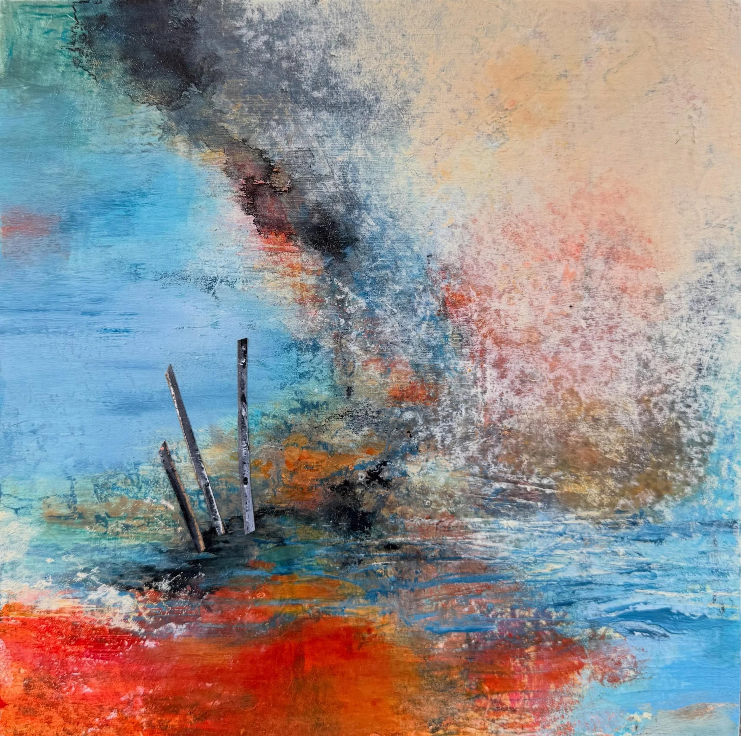 New work in progress on a series expressing an evolving emotional landscape shaped by grief, transformation and identity. I&rsquo;m exploring the tension between fragmentation and expansion, approaching grief not only as something I carry, but as a g