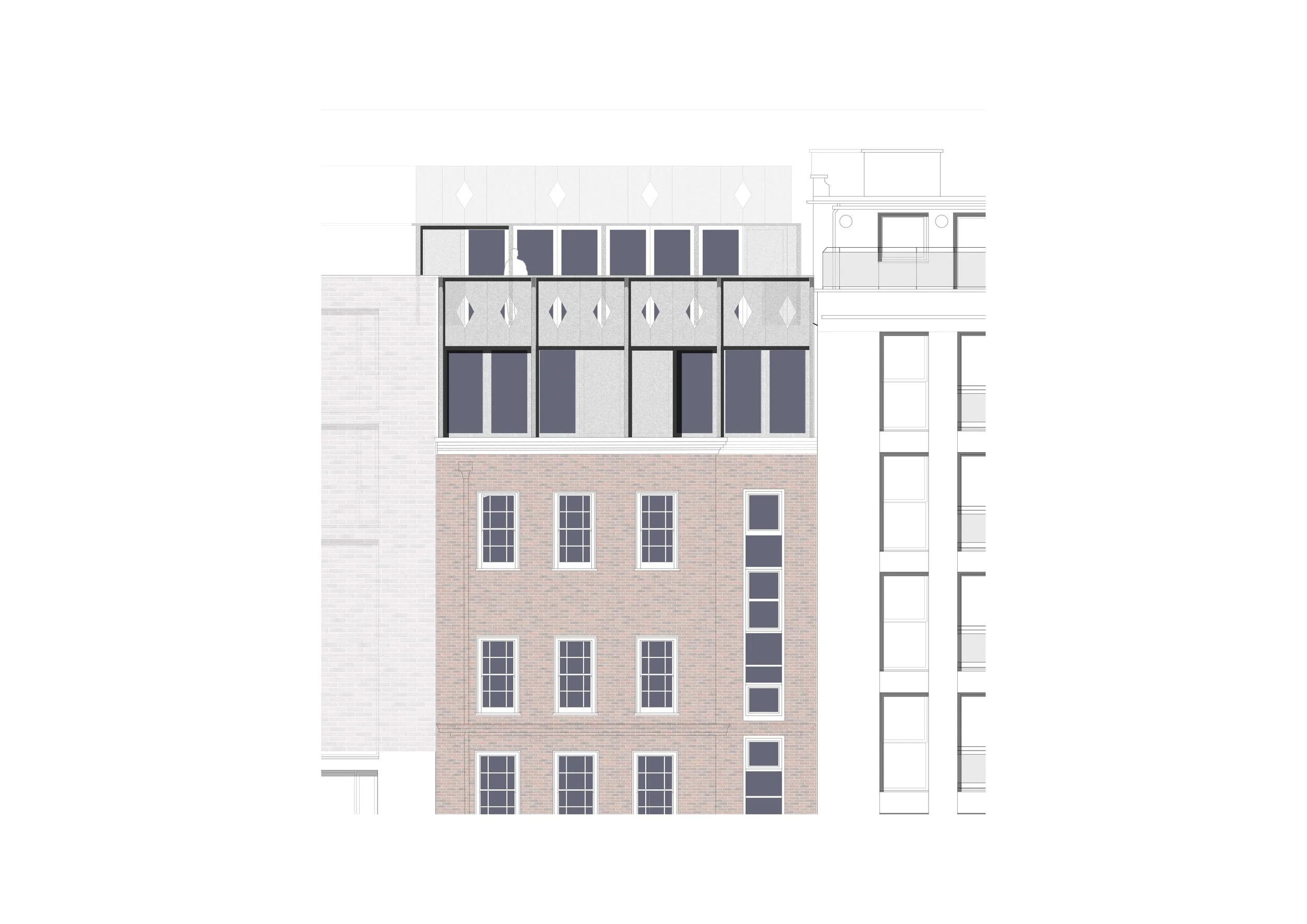 Refurbishment & extension of an existing commercial building in Central London.