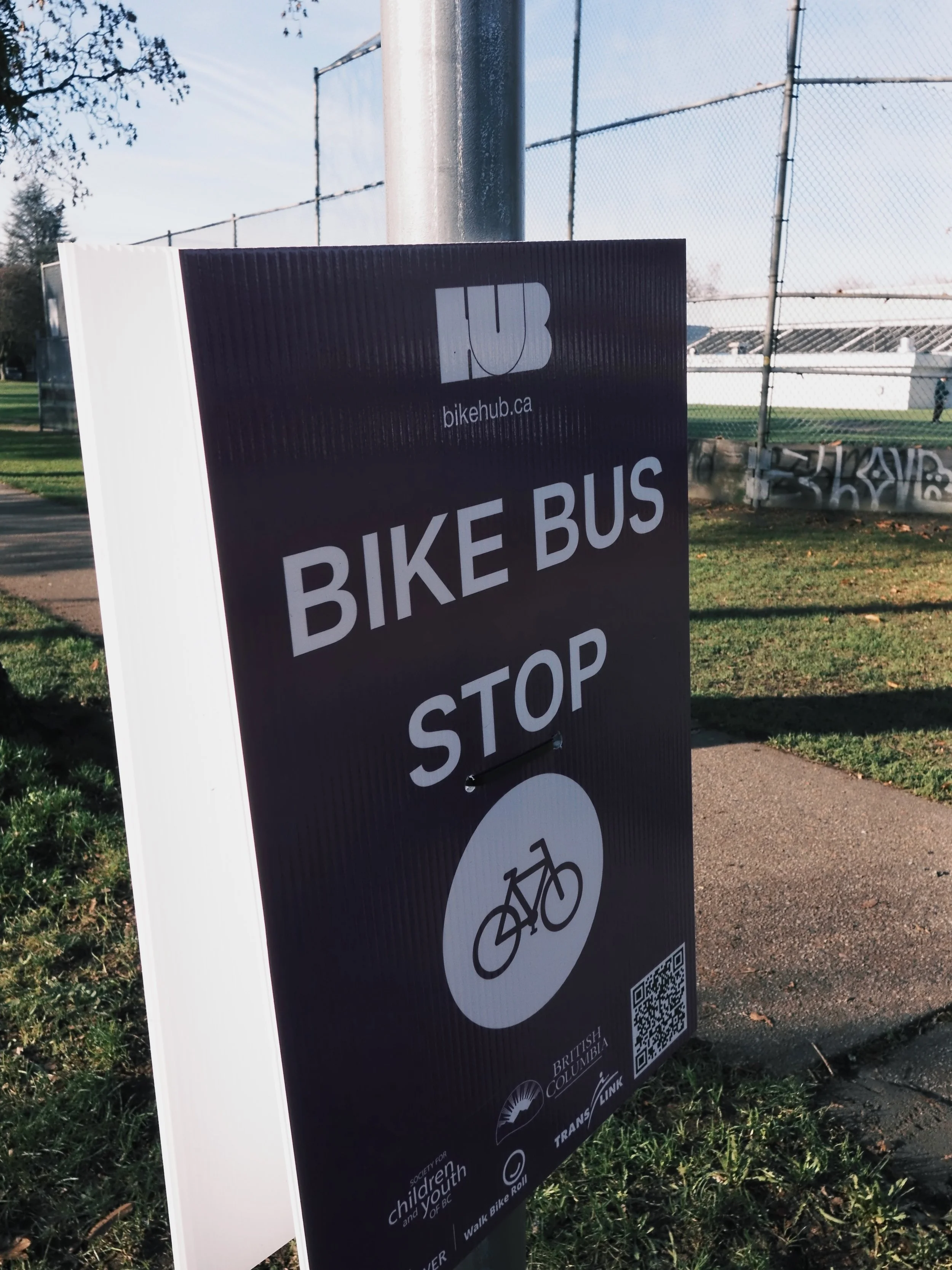 Bike Bus Stop Sign