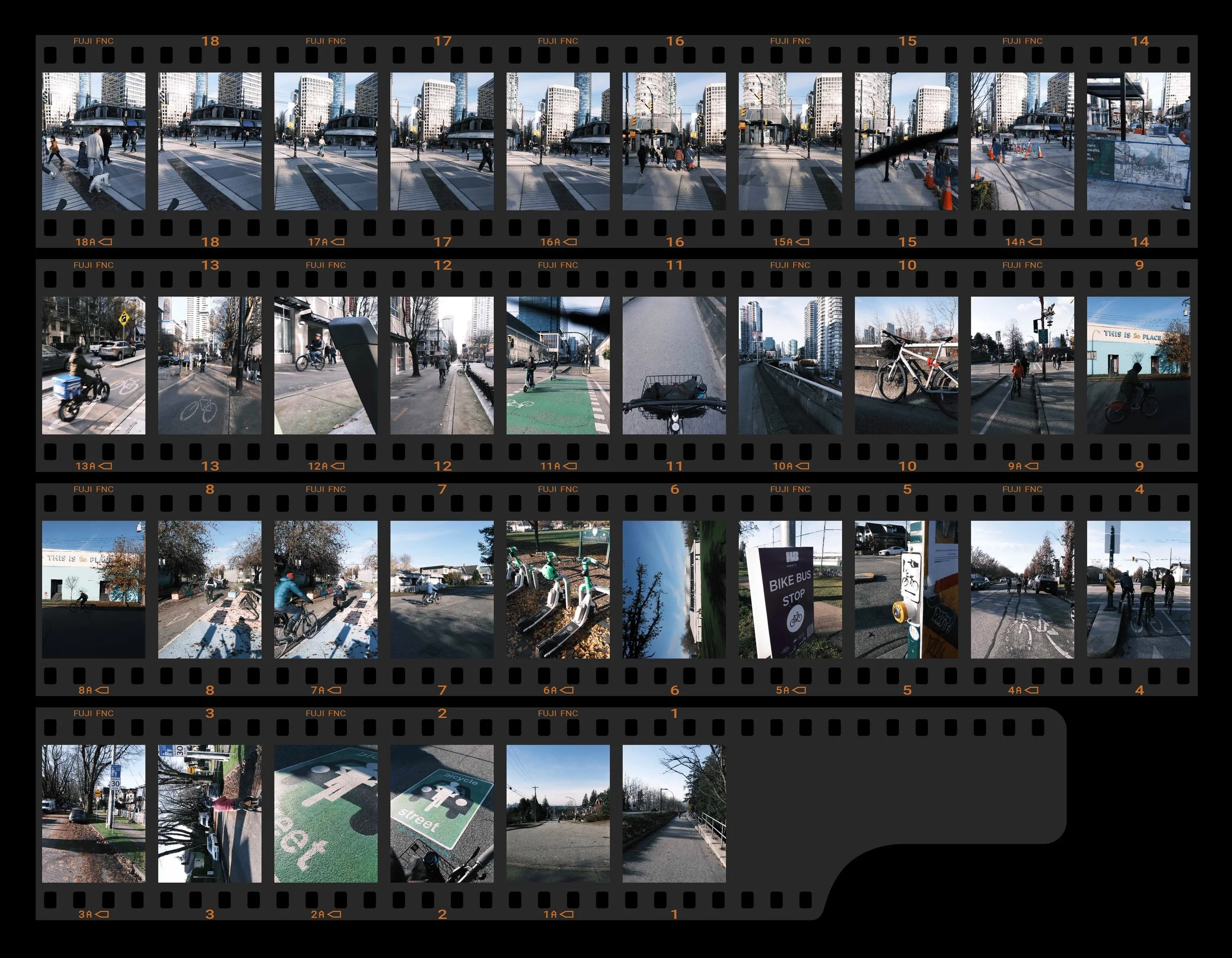 Digital film roll from the fujifilm X half camera