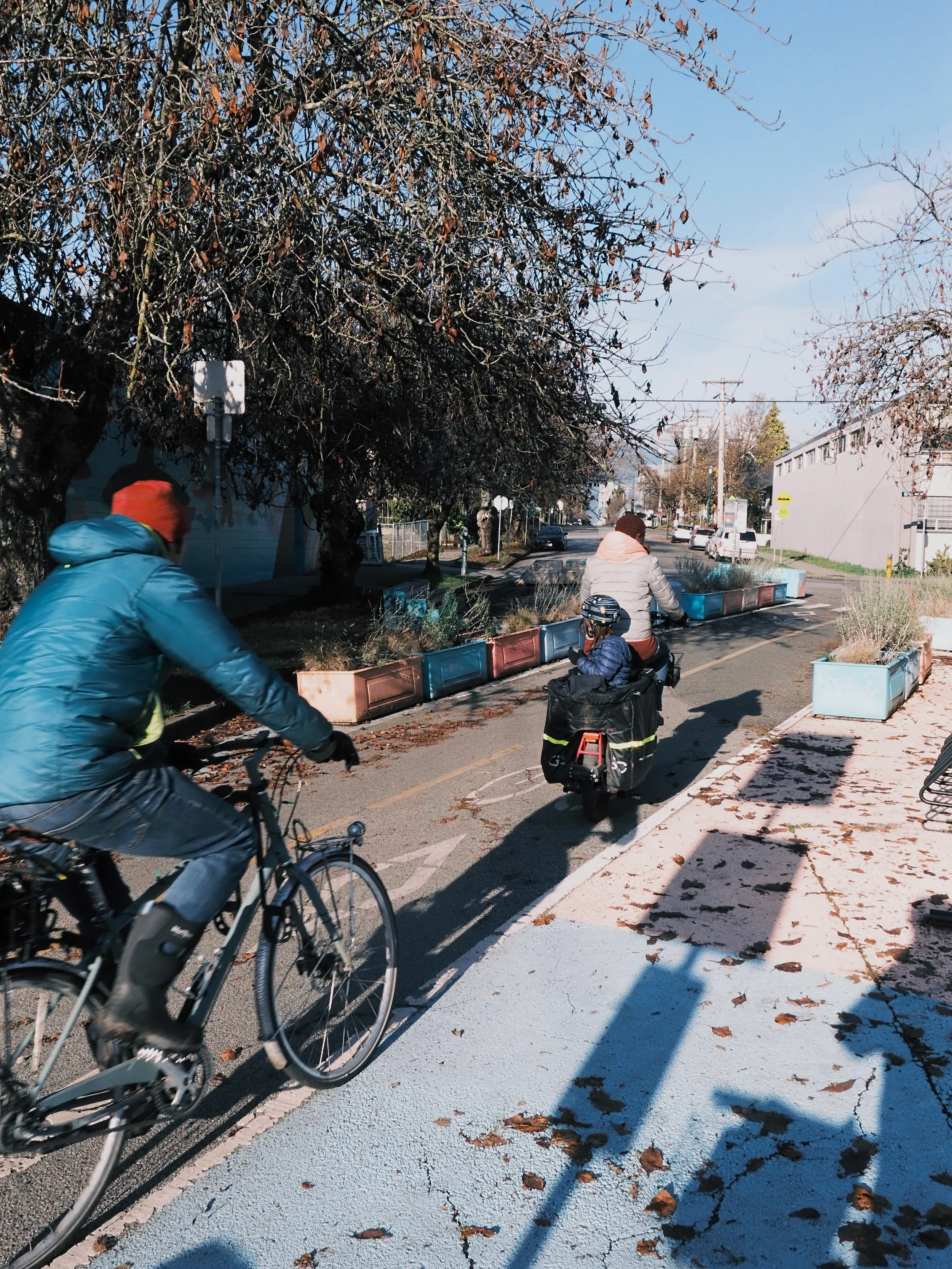 Family cargo bike ride