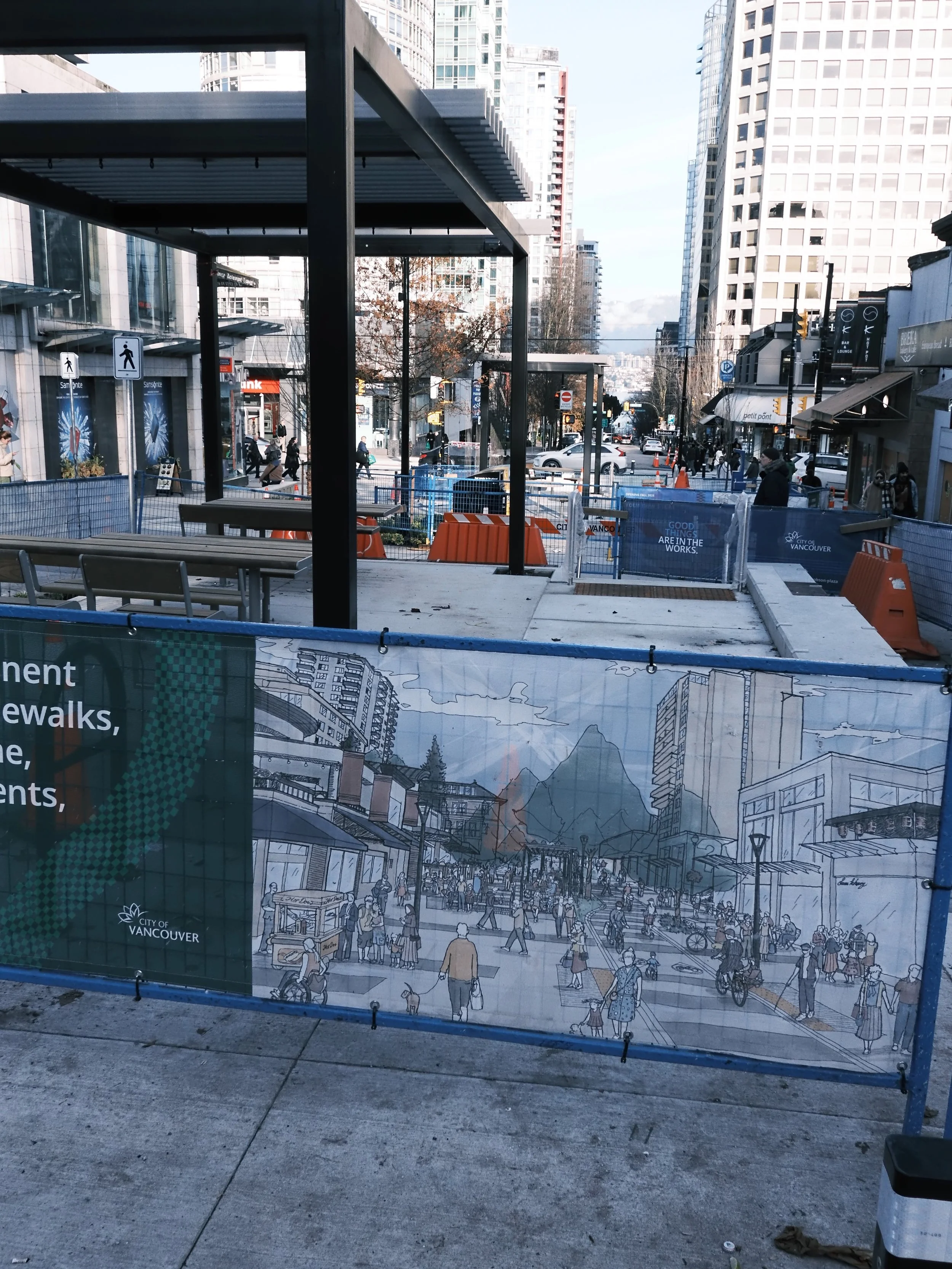 Bute street plaza under construction