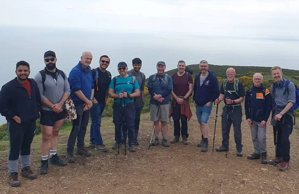 With hikers on the hills in Mayo for the Bank Holiday weekend, 13 of our hikers enjoyed the Bank Holiday Sunday on Bray Head &amp; Belmont Estate 🥾⛰️🌈 Led by John and lovely treats supplied by David.

#outandabouthiking #lgbhthiking #gayhiking