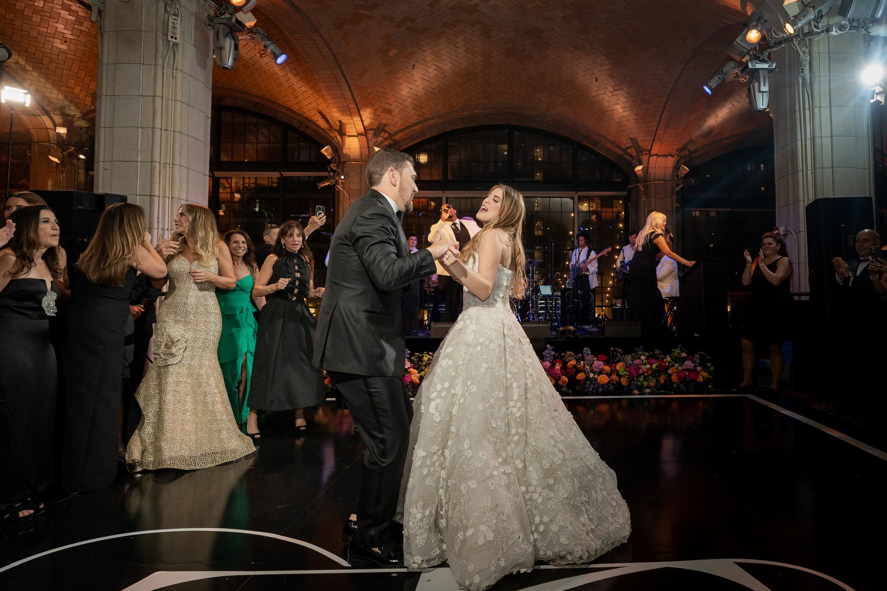 First dance beneath Catalan vaulted ceiling at Guastavinos wedding