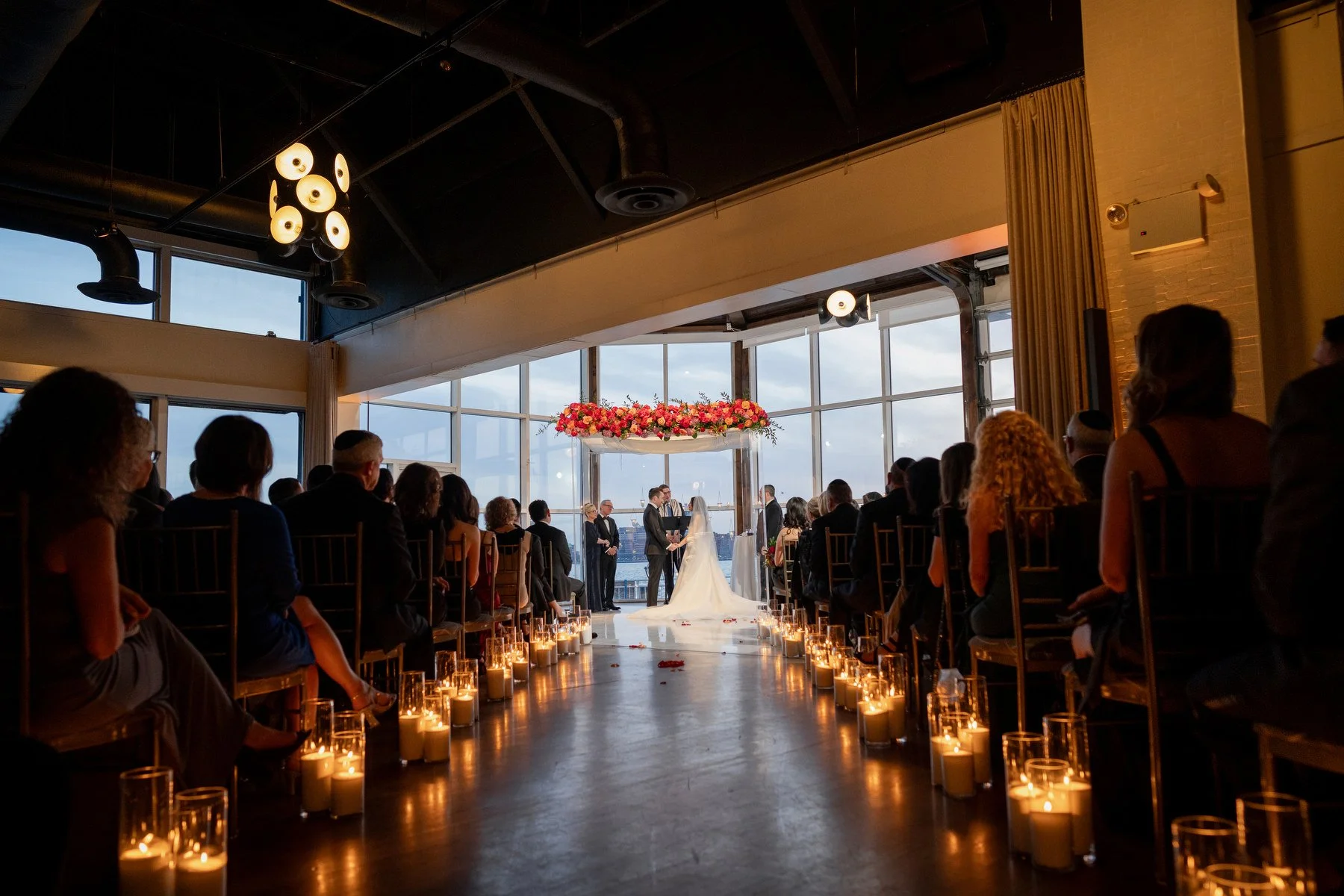 Waterfront wedding ceremony at The Lighthouse Chelsea Piers