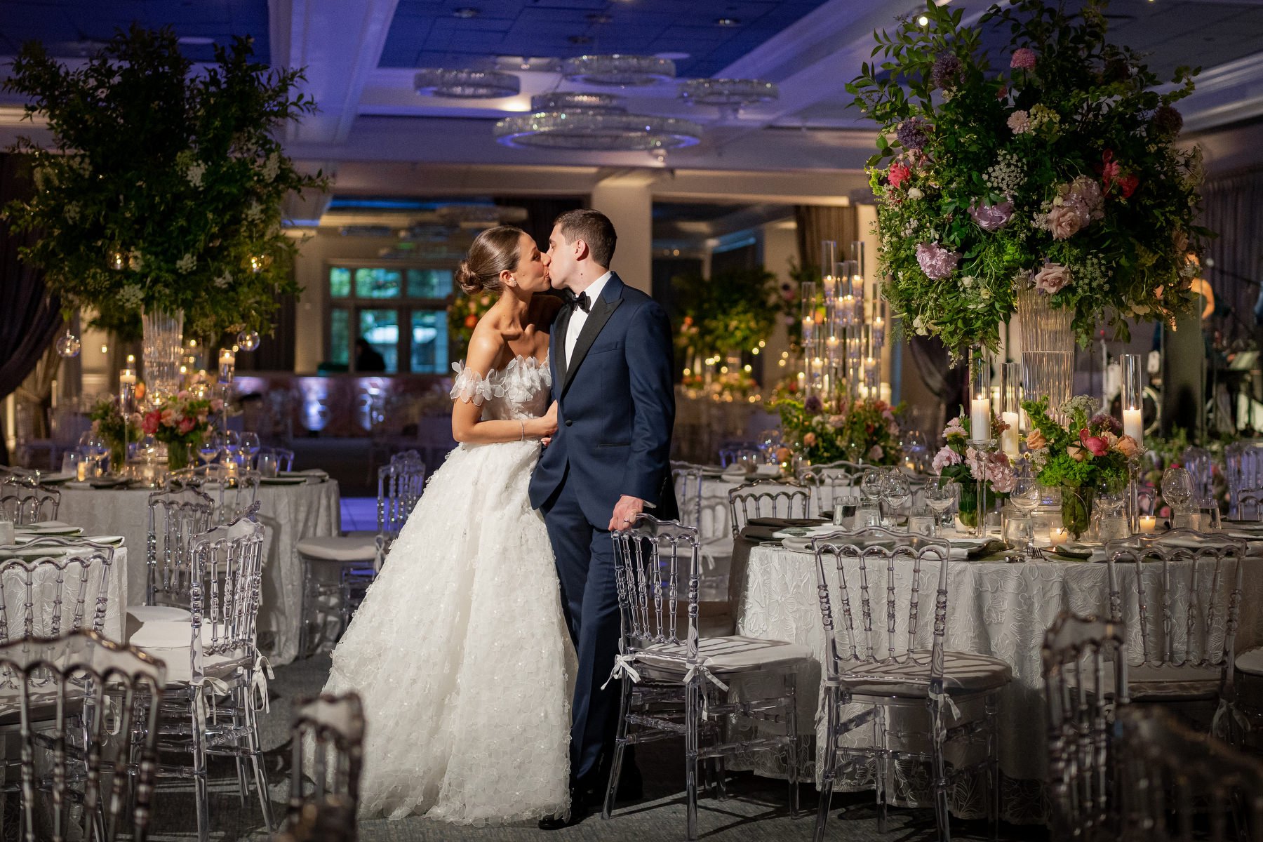 Grand ballroom reception at Alpine Country Club Demarest New Jersey