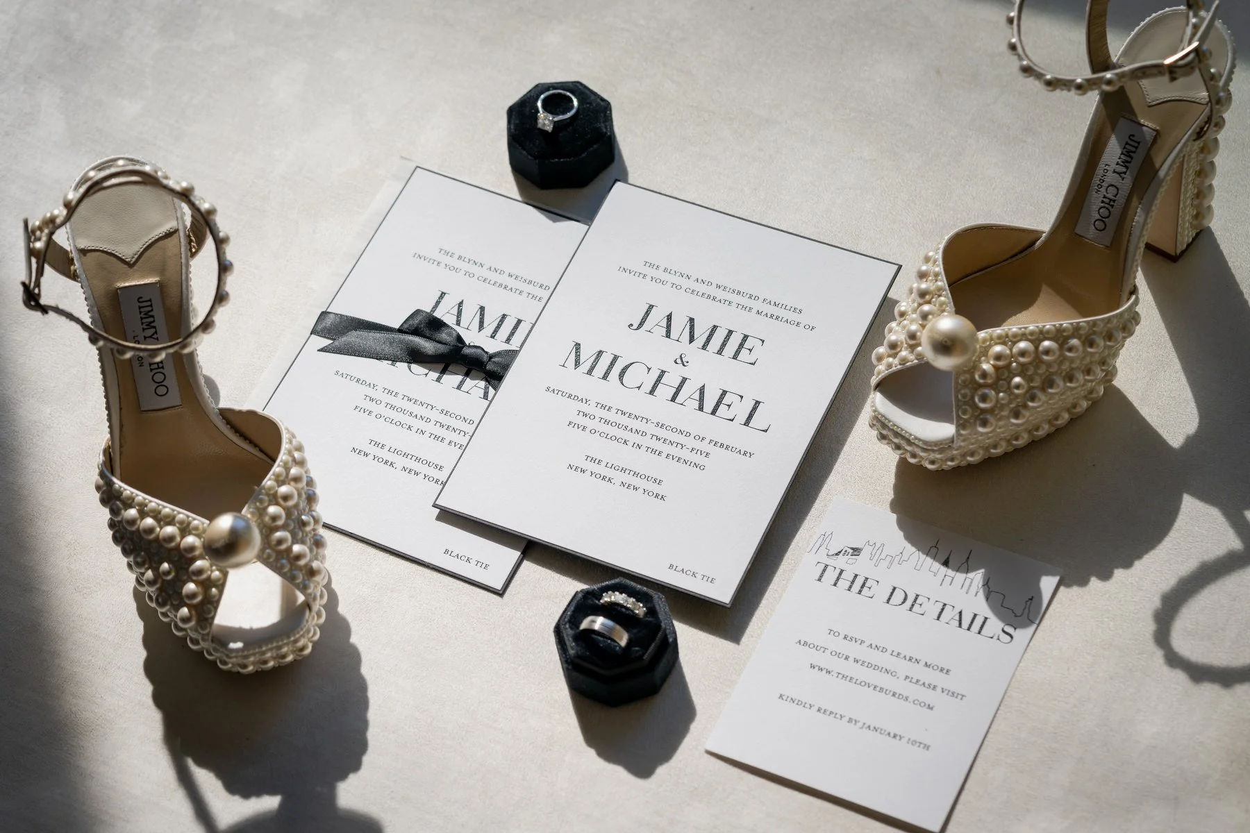 Wedding details at The Lighthouse at Chelsea Piers NYC