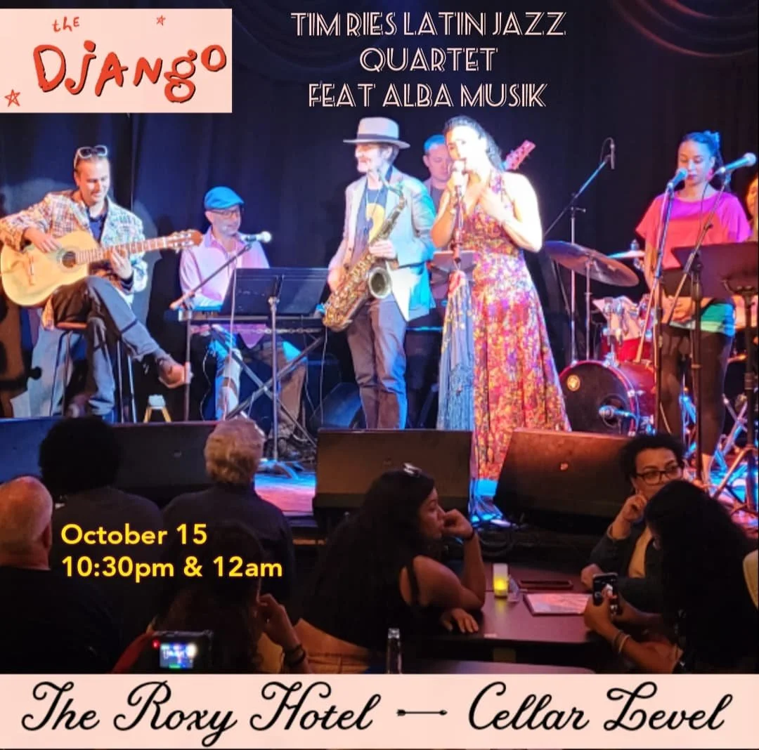 Hola familia! This Tuesday, October 15 at 10pm:
Tim Ries π·Latin Quartet featuring ALBA Musik at the Django!
(Roxy Hotel, 2 Avenue of the Americas, NY)
Tim will have the rhythm section of the ALBA band - @bob.digiacomo on bass & @engorako on dr