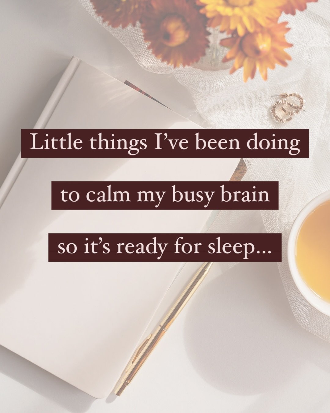 We can spend a lot of our day running around (in fight or flight mode!)&hellip;

So give your brain a little time to calm down in the evening so it&rsquo;s ready for bed.

What&rsquo;s your favourite evening ritual? I&rsquo;d love to know! 👇🏻 

Tri