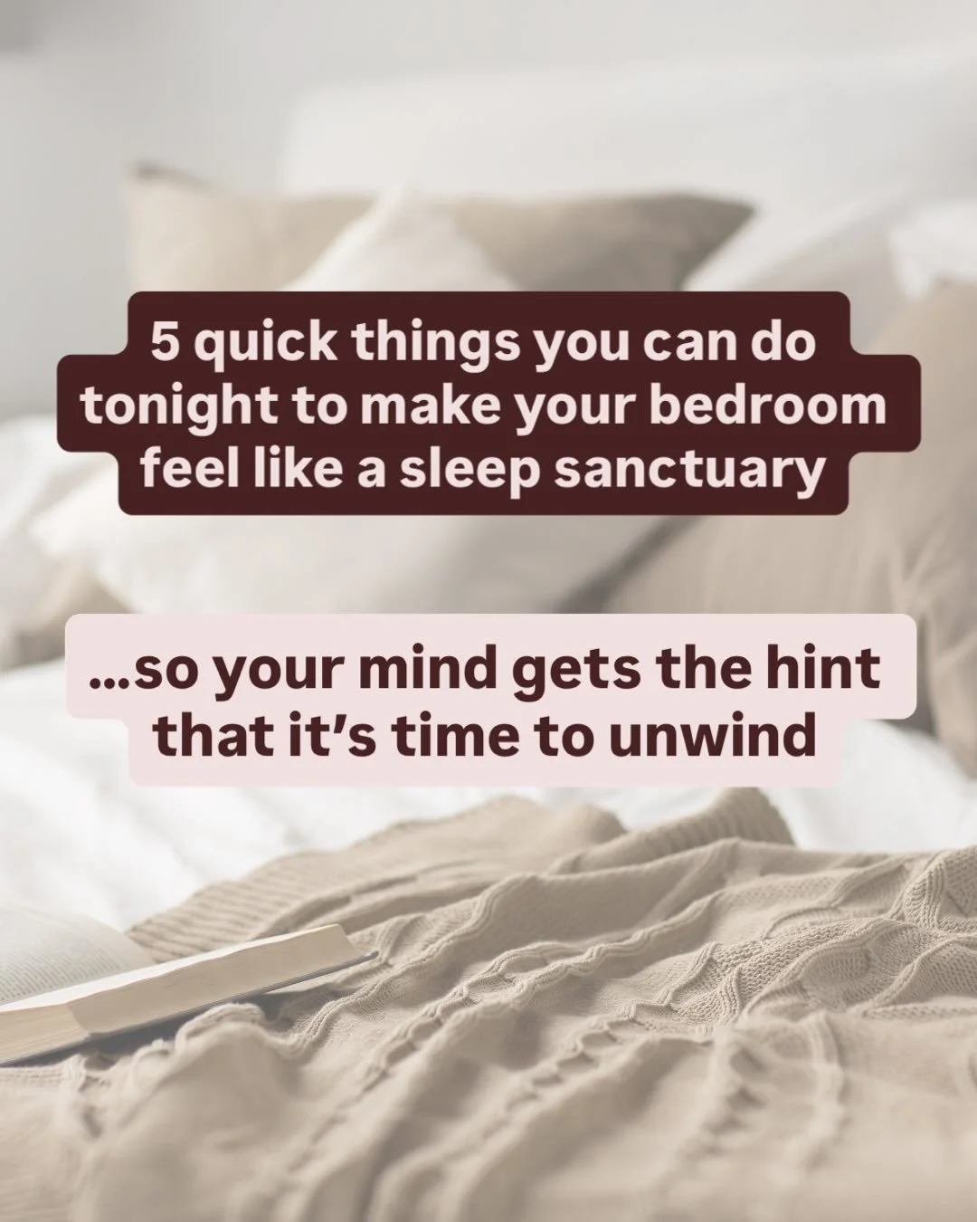 If your brain turns into a late-night personal assistant reminding you of 27 unfinished tasks&hellip; this is for you.

A few tiny changes tonight:
✨ cosy socks
✨ quick tidy
✨ dim your phone
✨ notebook for the spiralling thoughts
✨ calming scent

Sle