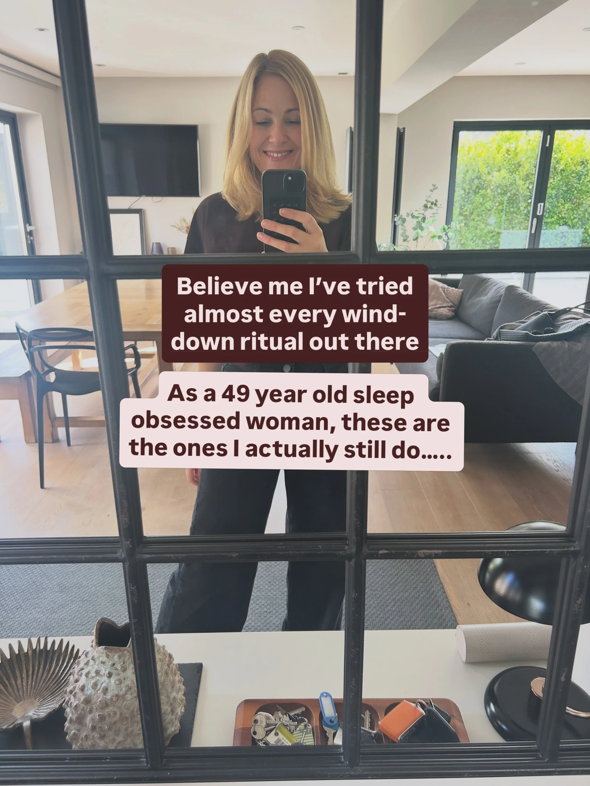 Believe me, I&rsquo;ve tried a lot.

Some rituals stuck. 
Most didn&rsquo;t. 

These five are the ones I keep coming back to&hellip;

But the non negotiable?

A stretch and a long exhale. 

Comment TIRED for my free 10 minute wind down.

Trix 🧘🏼&zw