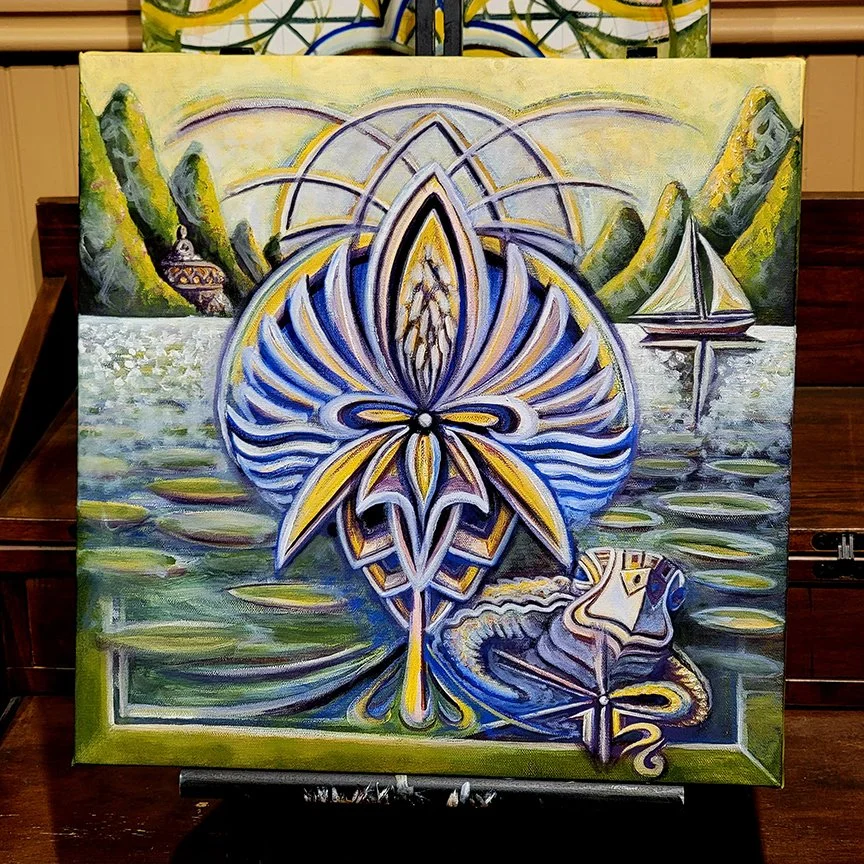 SEA TURTLE LOTUS #01 (CANVAS)