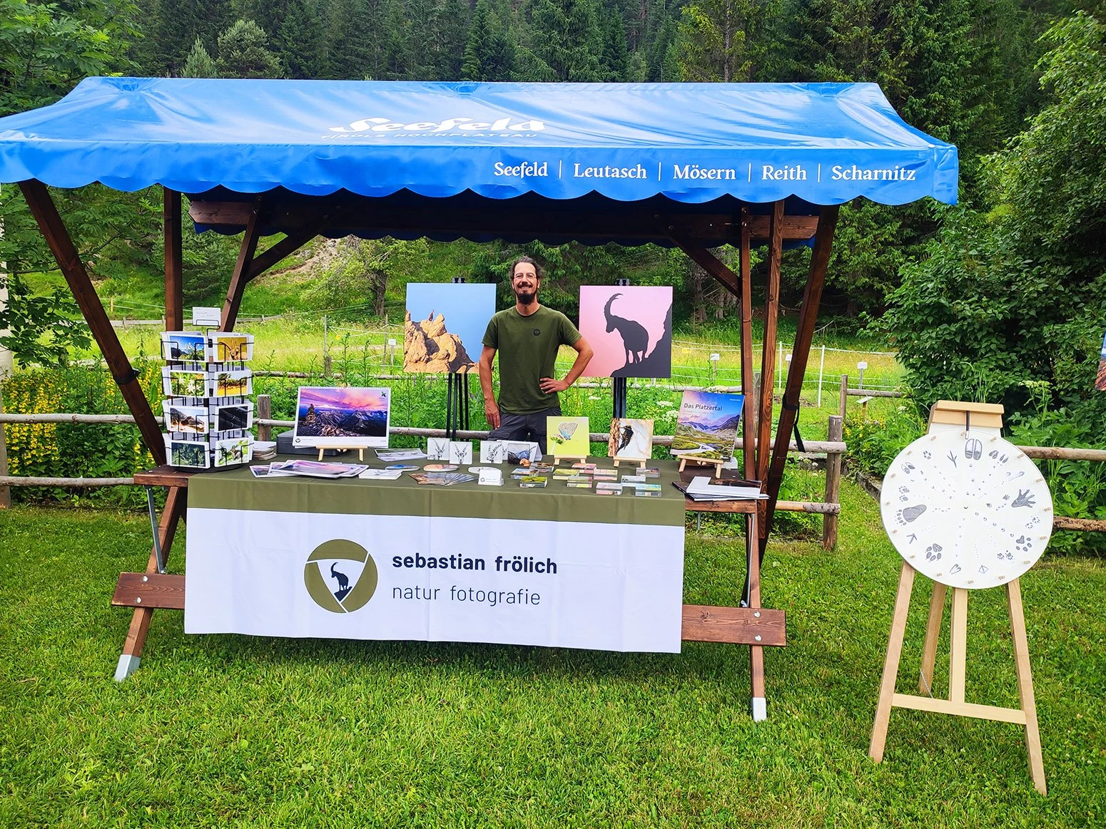 Stand des Naturfotografen Sebastian Frölich in Leutasch 2025