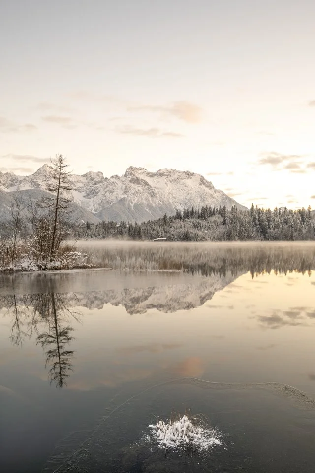 Winterstimmung am Ufer des Barmsee, Variante 2.