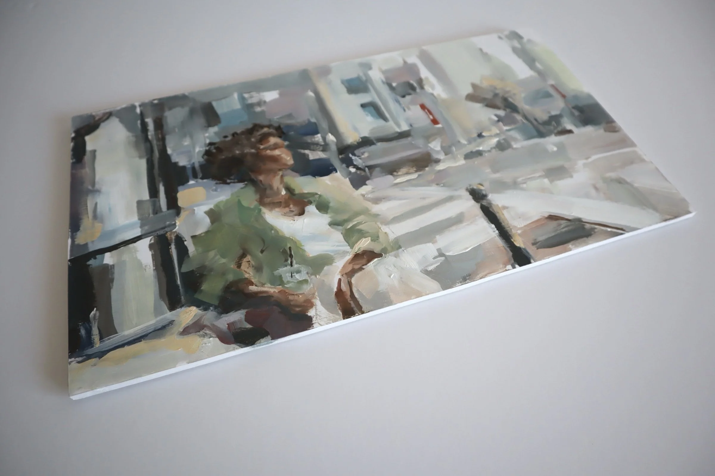 “In Her Element” Original Oil Painting, 39 x 22 cm