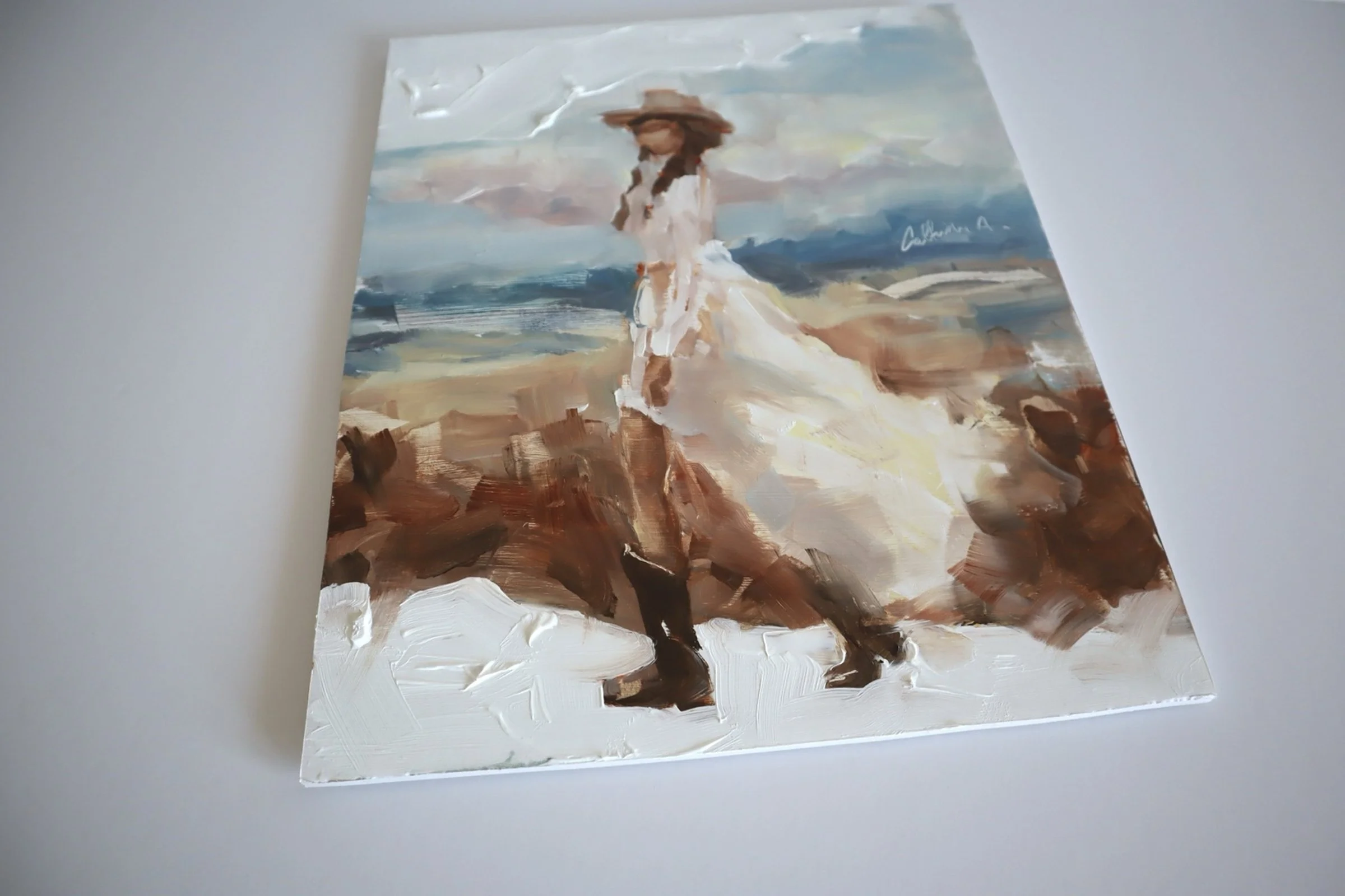 “Where She Feels Free” Original Oil Painting, 28 x 35 cm
