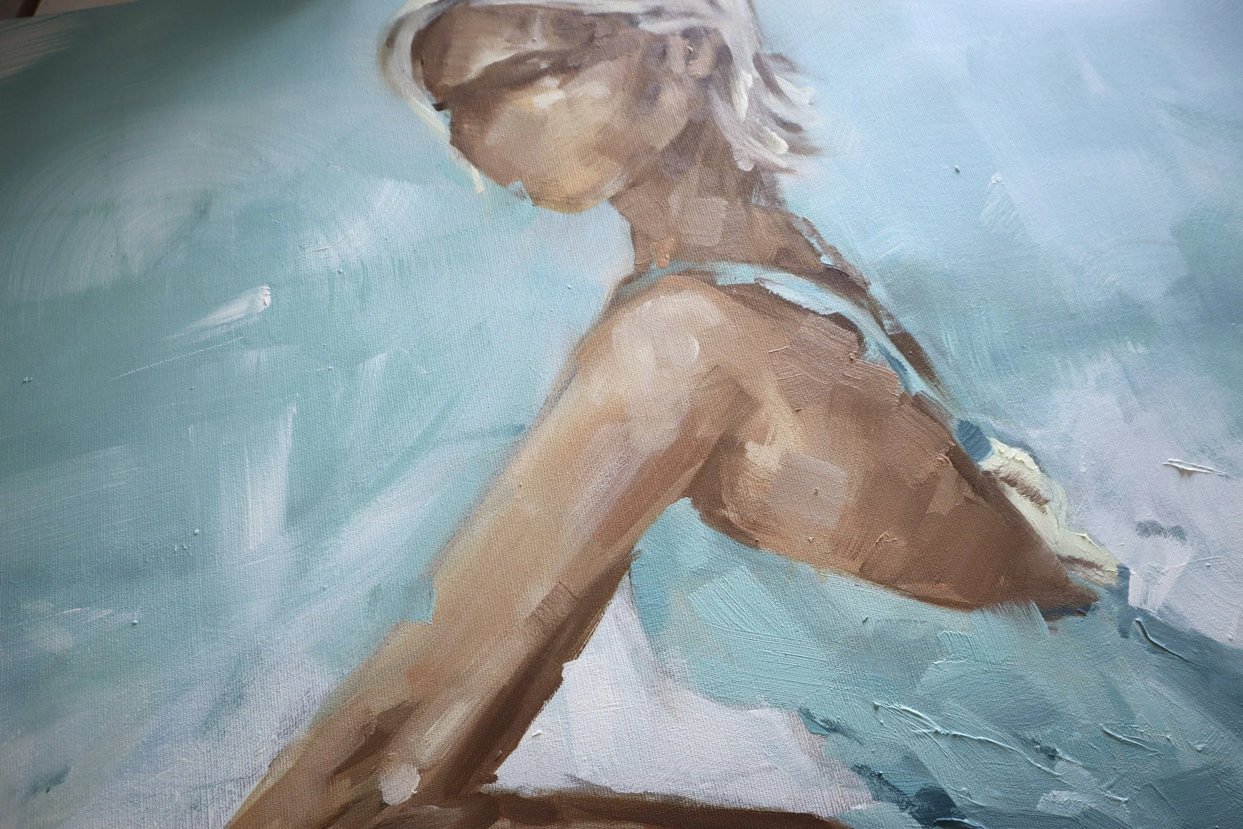 “Blue Motion” Original Oil Painting on canvas, 120x80cm