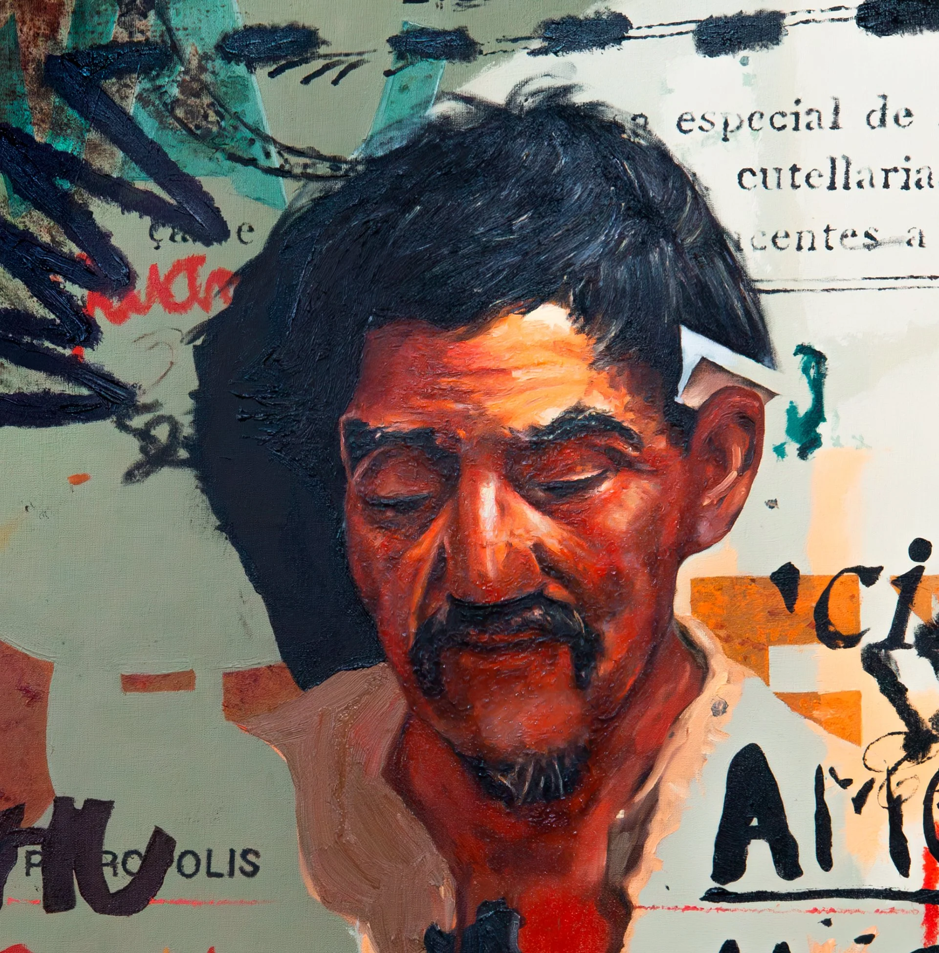 Detalhe: rosto e tipografia