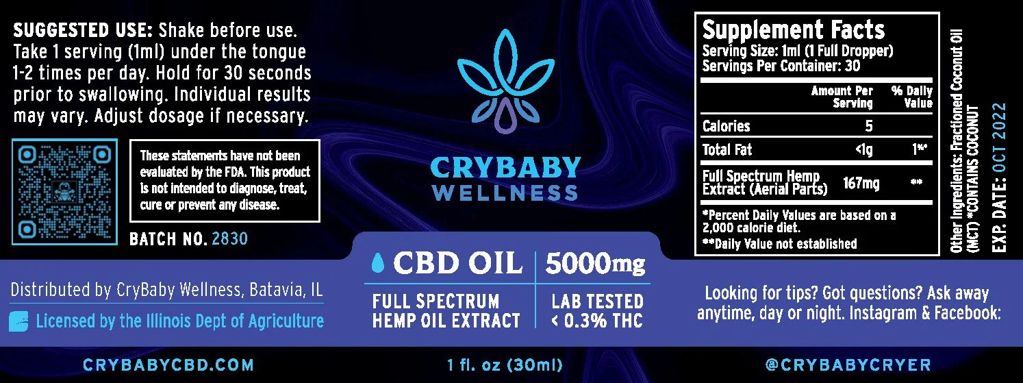 CBD Oil Label