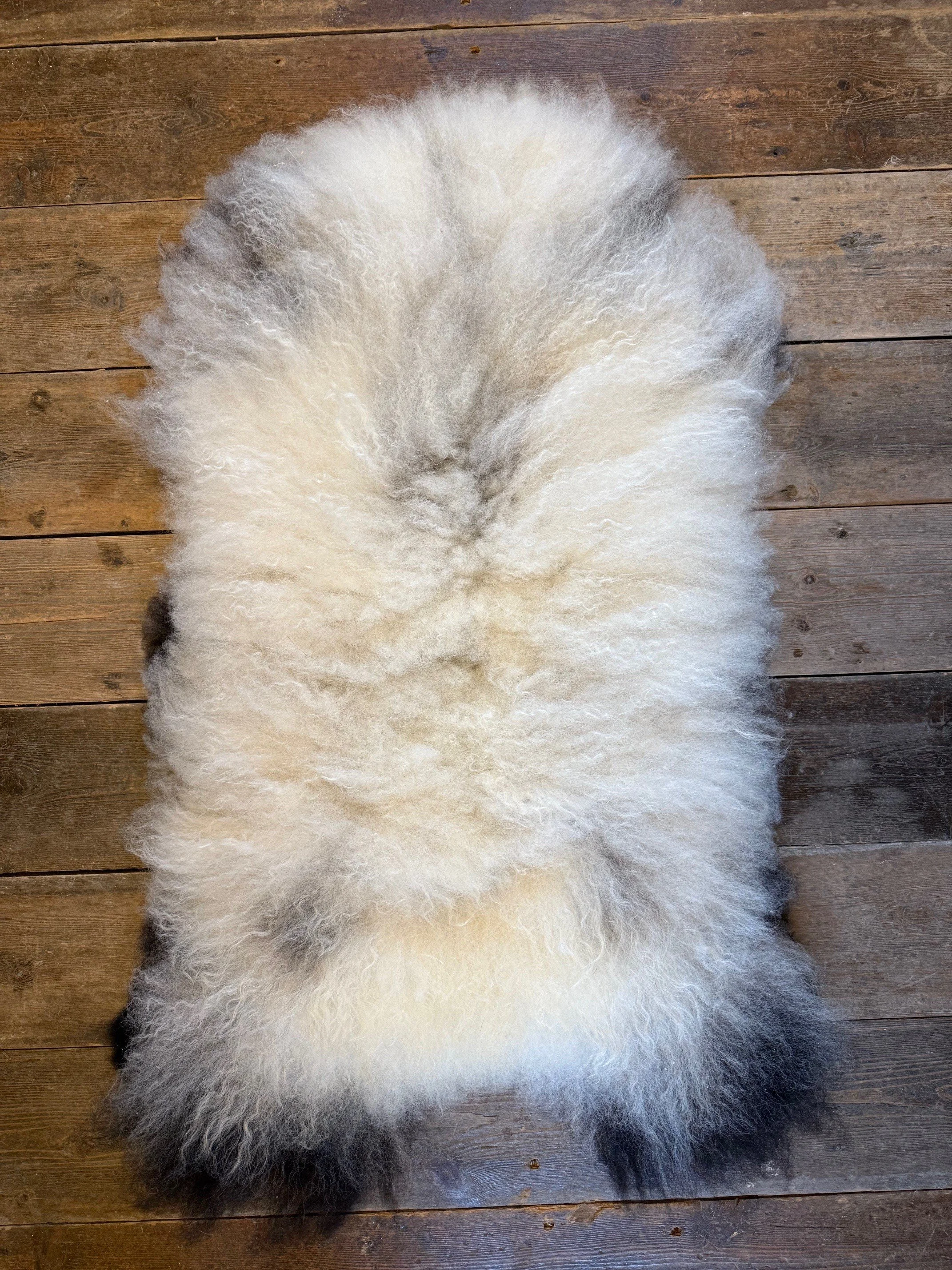 Naturally Tanned Hebridean  Shetland Sheep Skin Rug