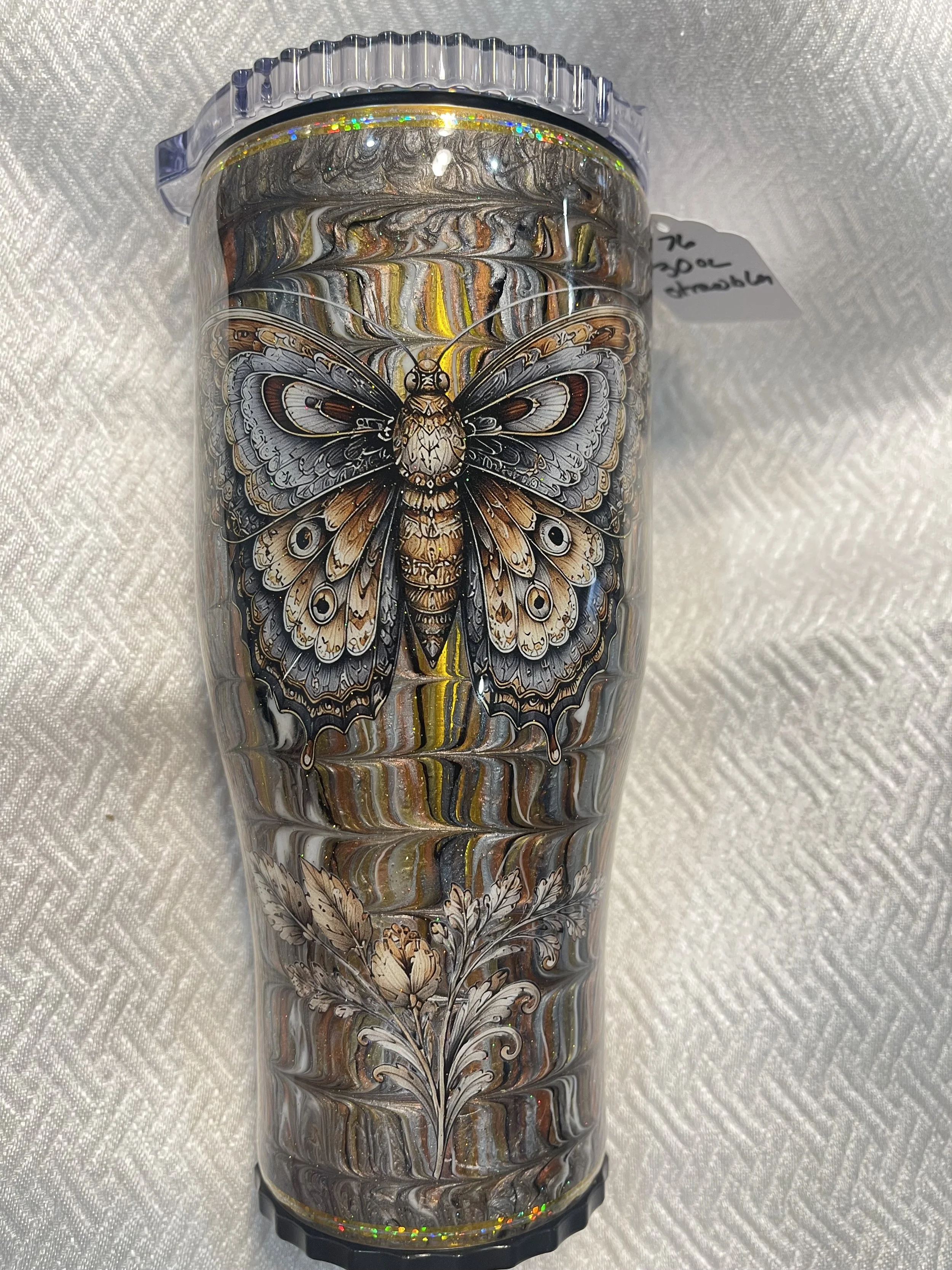 76 - 30oz Strawbler C3N2 Butterfly - Mick Gardner