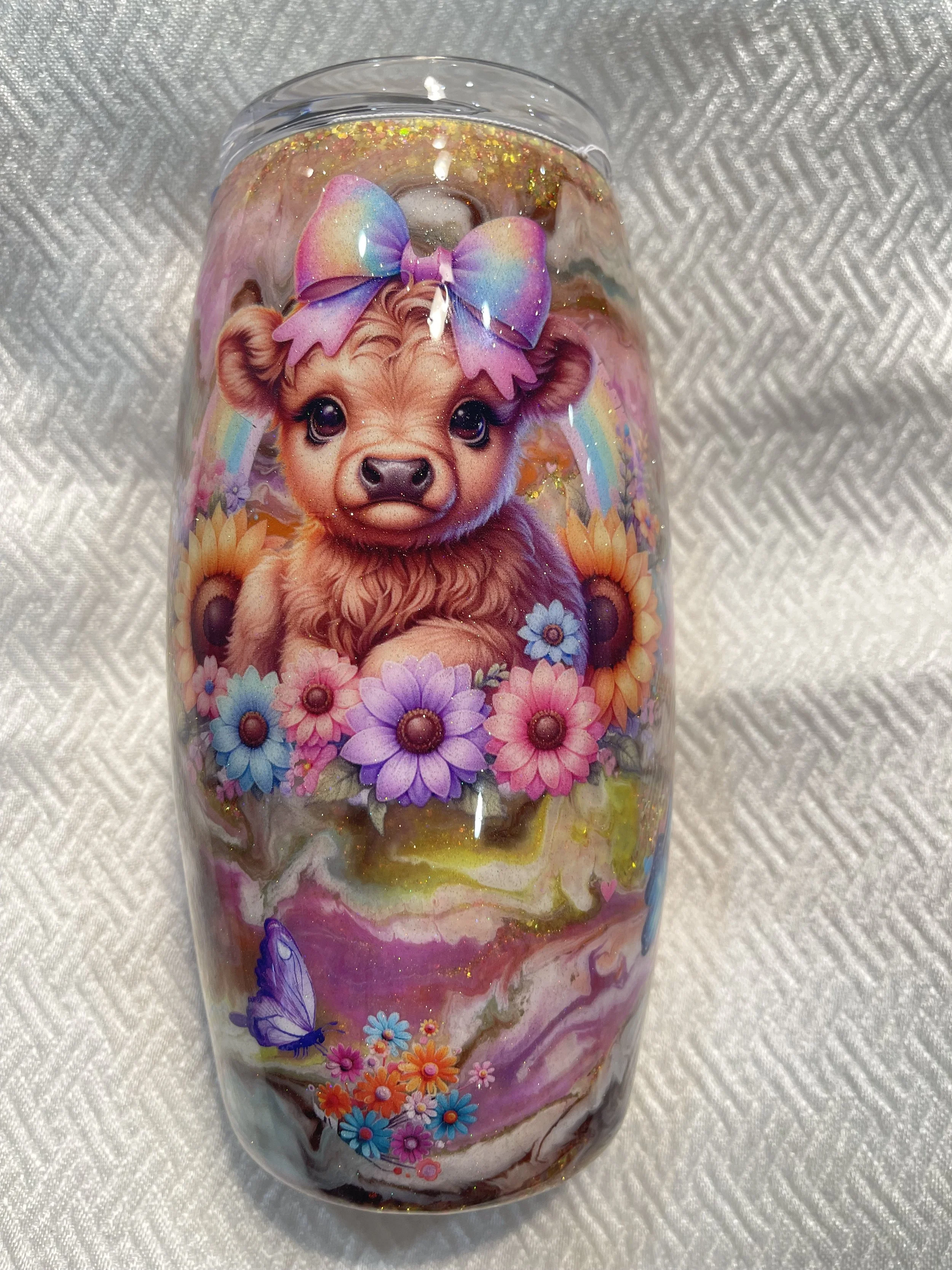 71 - 25oz Wine/Barrel Highland Cow - Myra