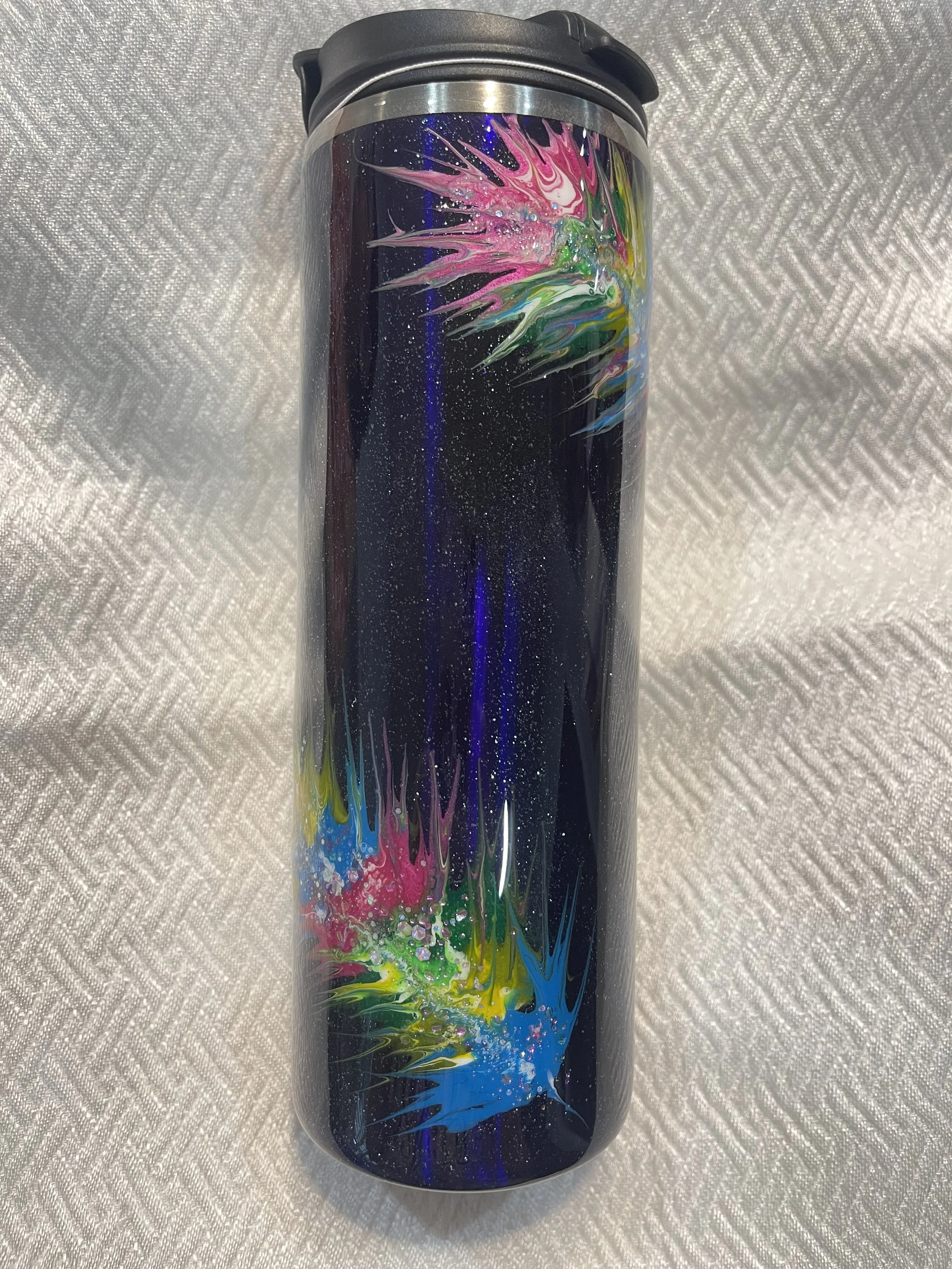 67 - 20oz Duo Black w/Feather - Ashley