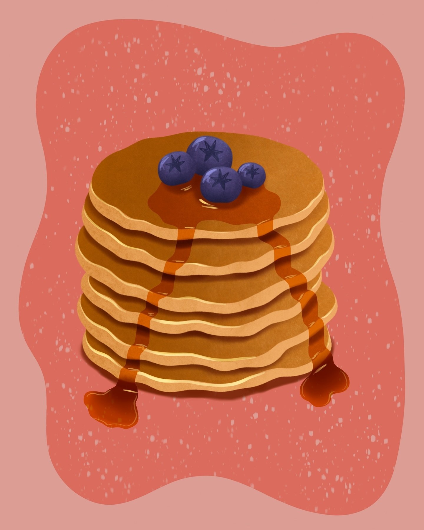 Breakfast time! 🥞🫐 What&rsquo;s your favorite kind of pancakes?

#illustration #procreate #designer #illustrator #creativestudio #studio #artist #pancake #pancakes #breakfast #blueberry #blueberries