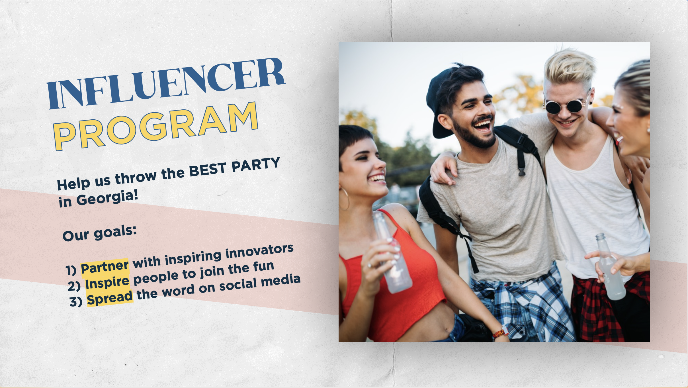 A promotional graphic describing Southern Wilds Festival's influencer program.