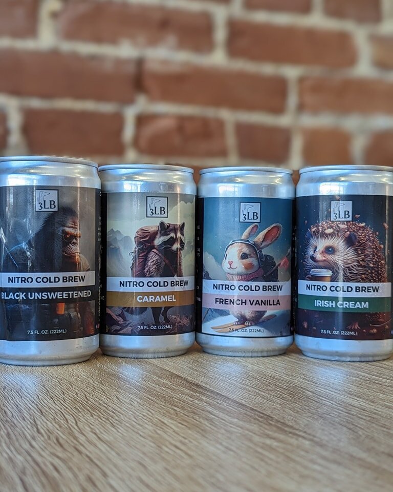 🌟 Exciting news! We're thrilled to announce that we now carry canned Nitro Cold Brew from insta: @3leggedbrewing FB: Three Legged Brewing ! 😍

Experience the smooth, velvety texture and bold flavors of Black Unsweetened, Caramel, Irish Cream, and F