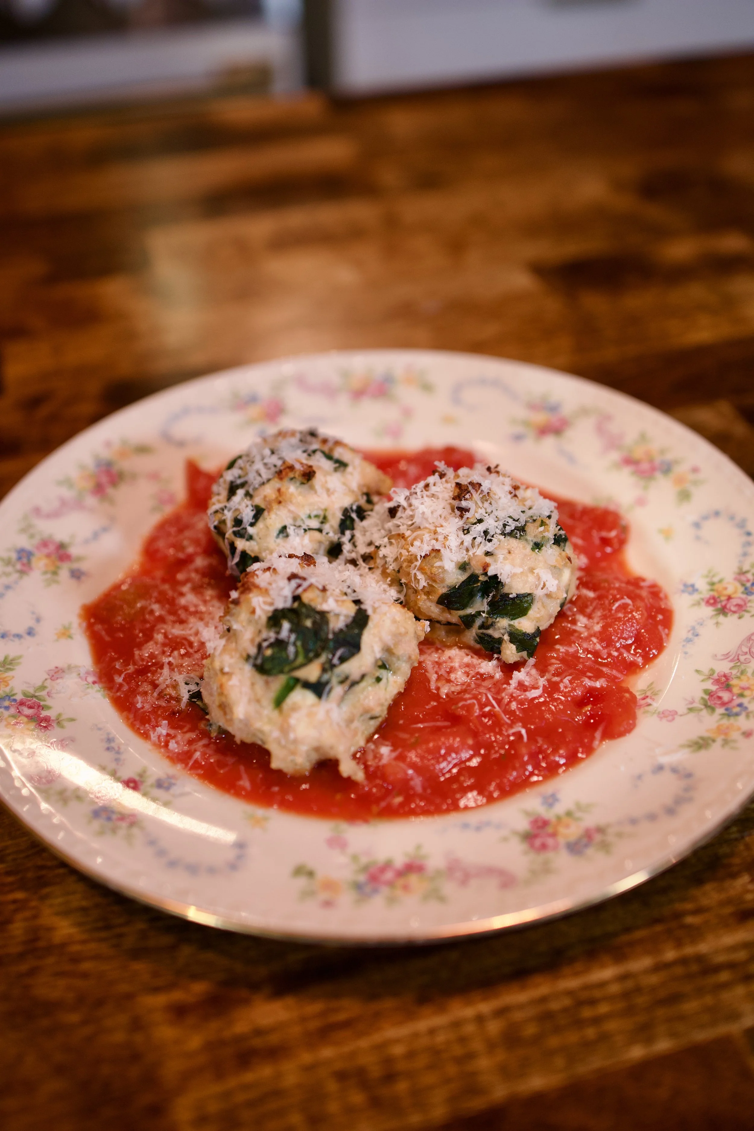 High Protein Spinach Meatballs