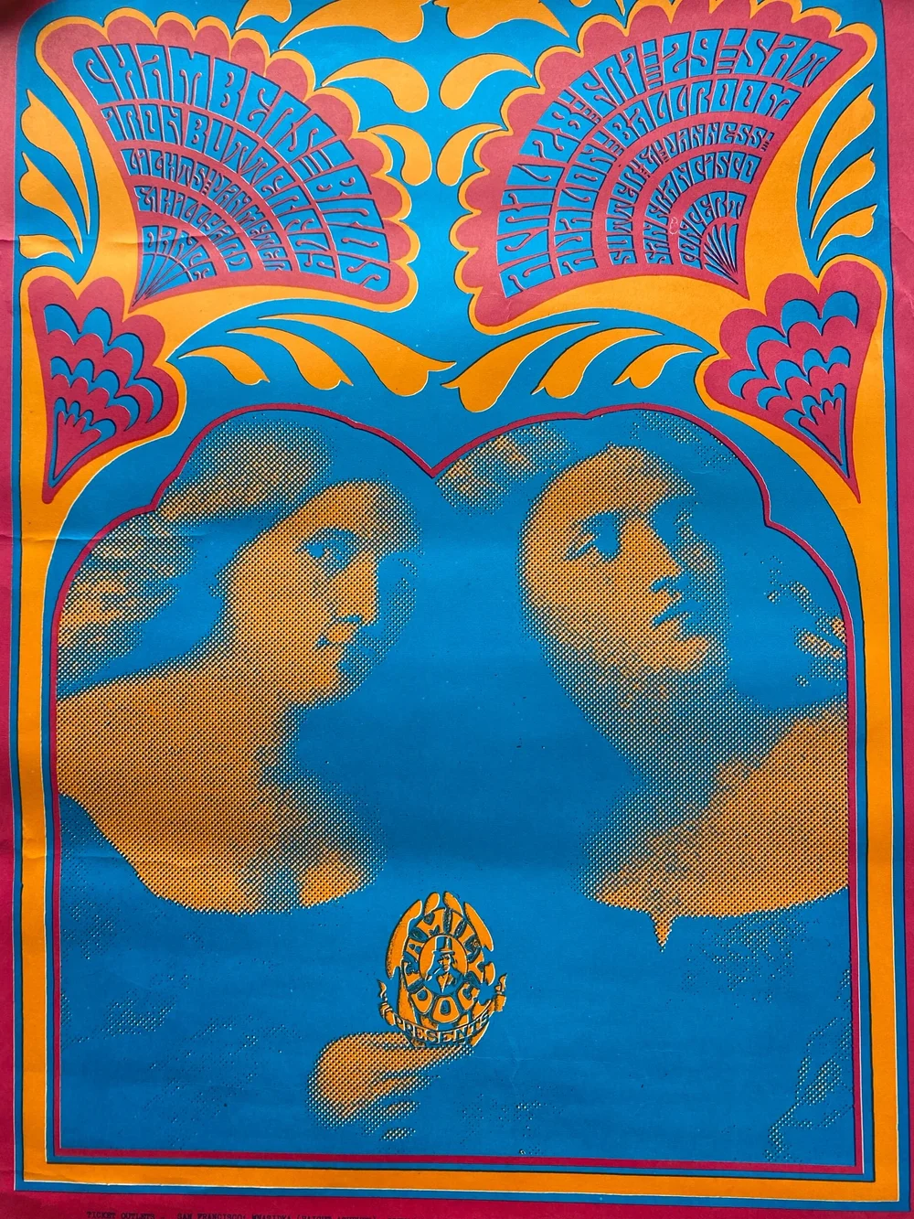 Original (First Print) Psychedelic 1967 Poster by Victor Moscoso