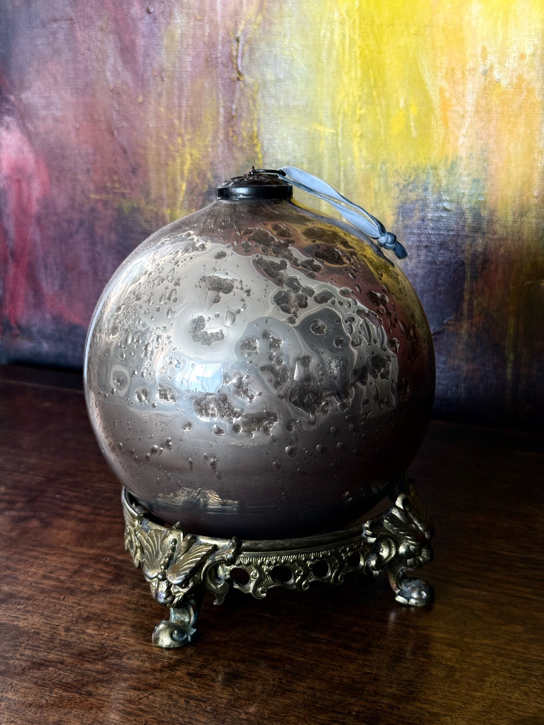 Large Mercury Glass Witches Ball
