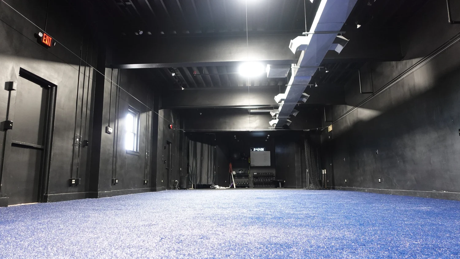 Indoor turf training area at Char Sports Performance