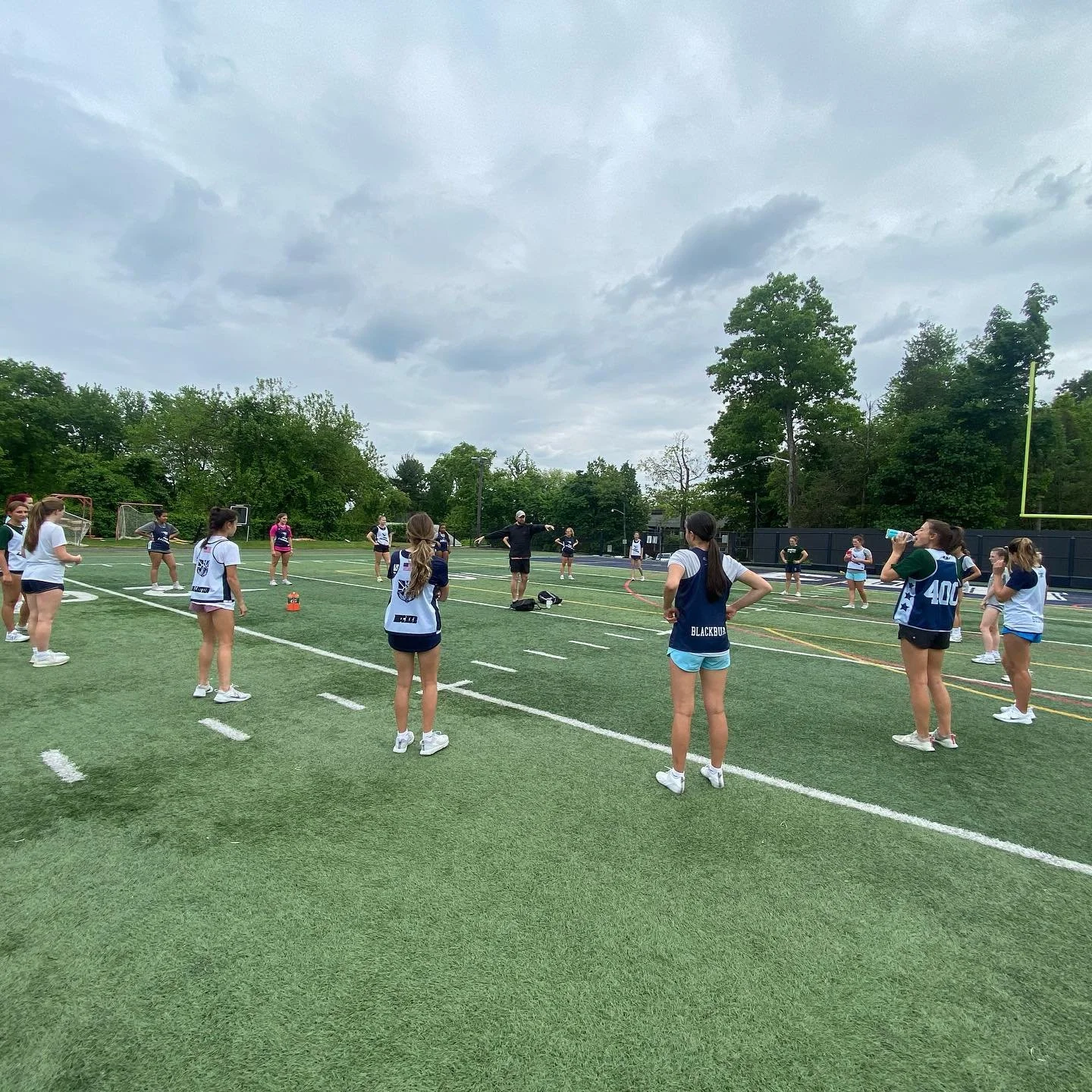 High school lacrosse team rest and recovery session with Char Sports Performance in Montclair, NJ