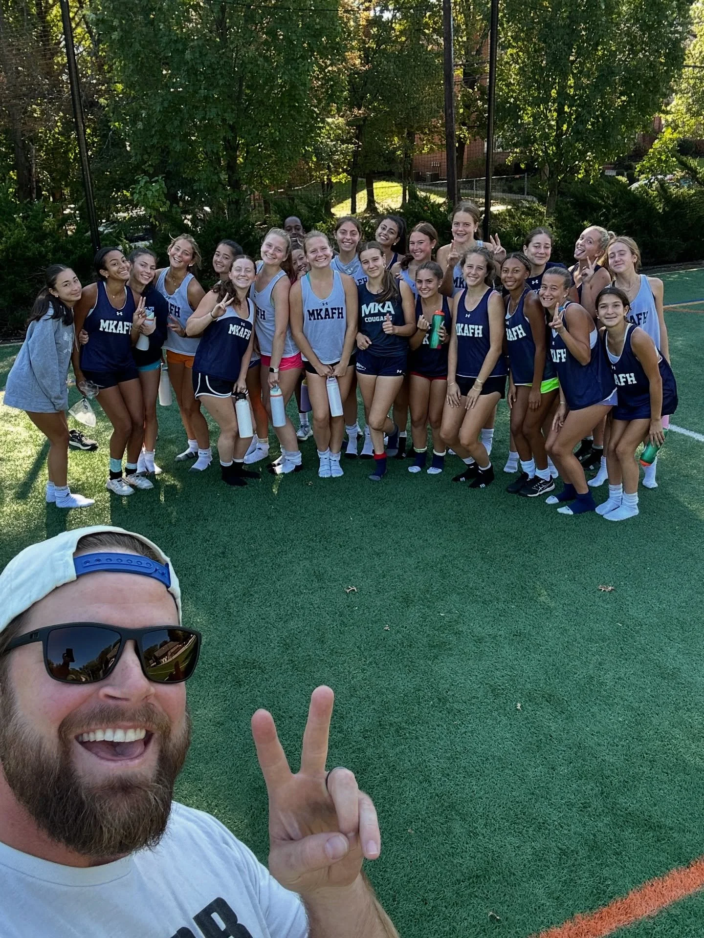 High school team with a coach from Char Sports Performance in Montclair, NJ