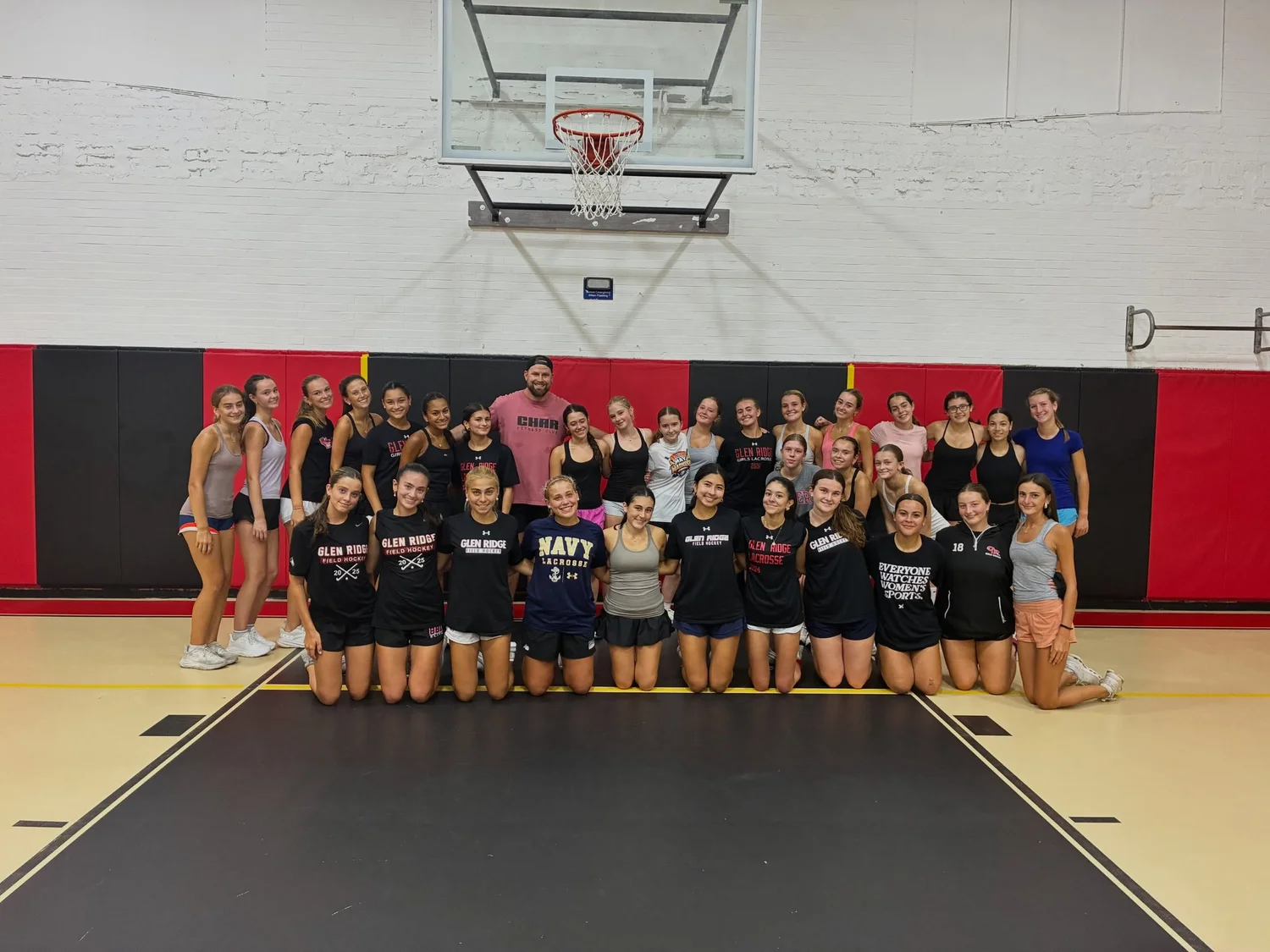 High school field hockey team after a training session at Char Sports Performance in Montclair, NJ