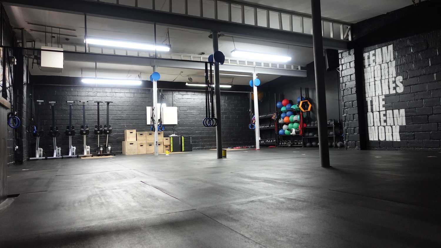 Strength training floor at Char Sports Performance