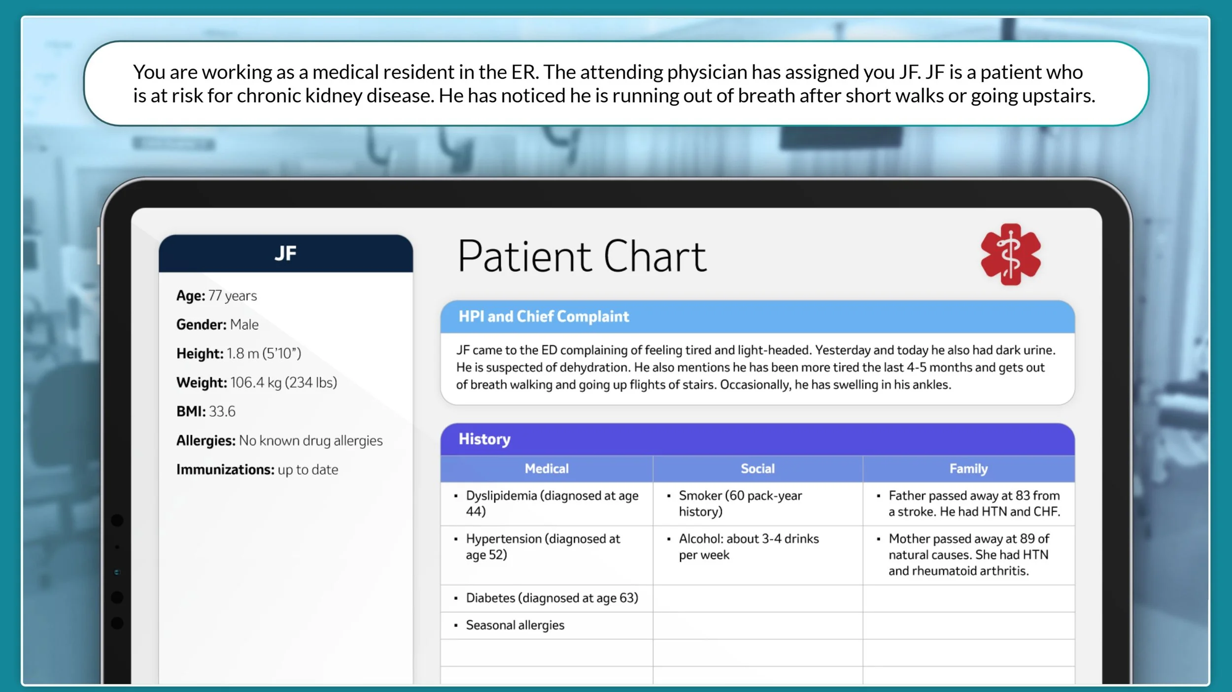 Patient Case Introduction – Scenario Immersion