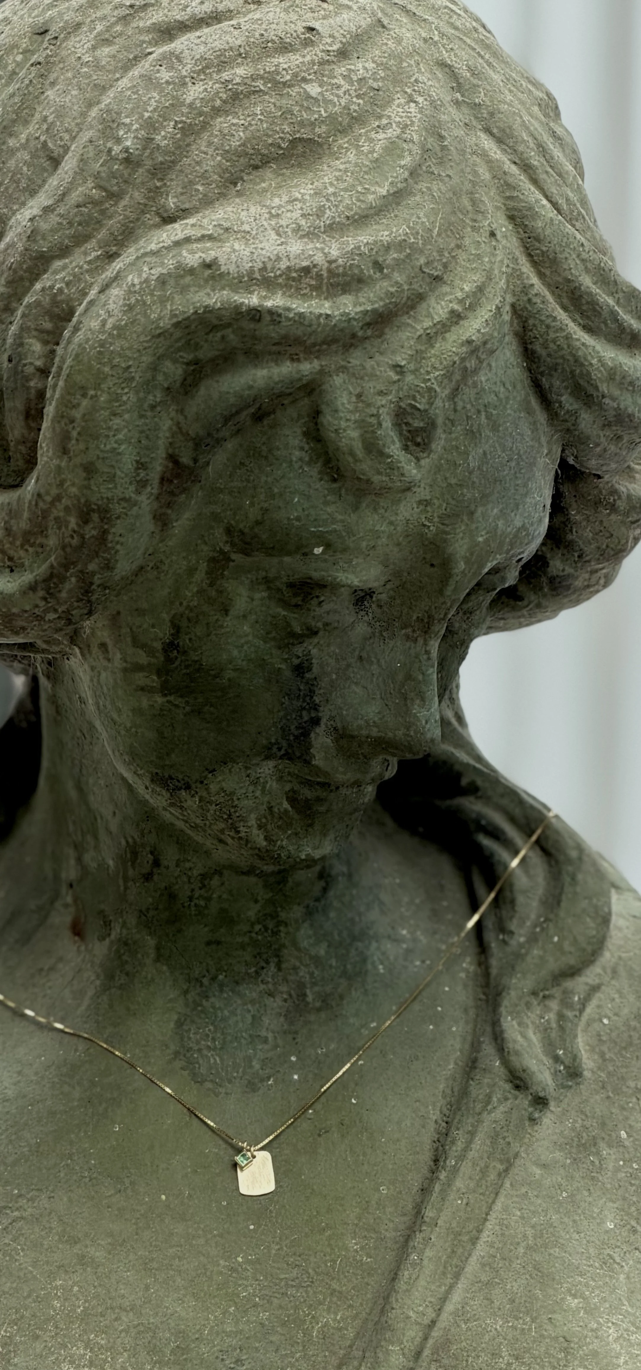 14k gold engravable dog tag necklace on fine chain, custom engraving jewelry for Mother’s Day gift