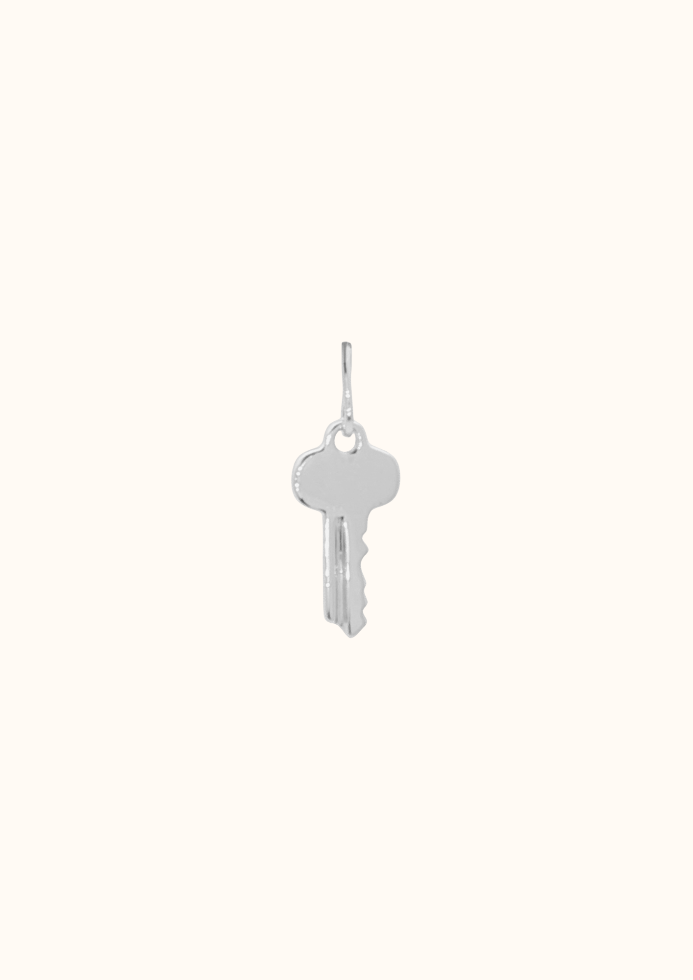 engravable tiny sterling silver key charm