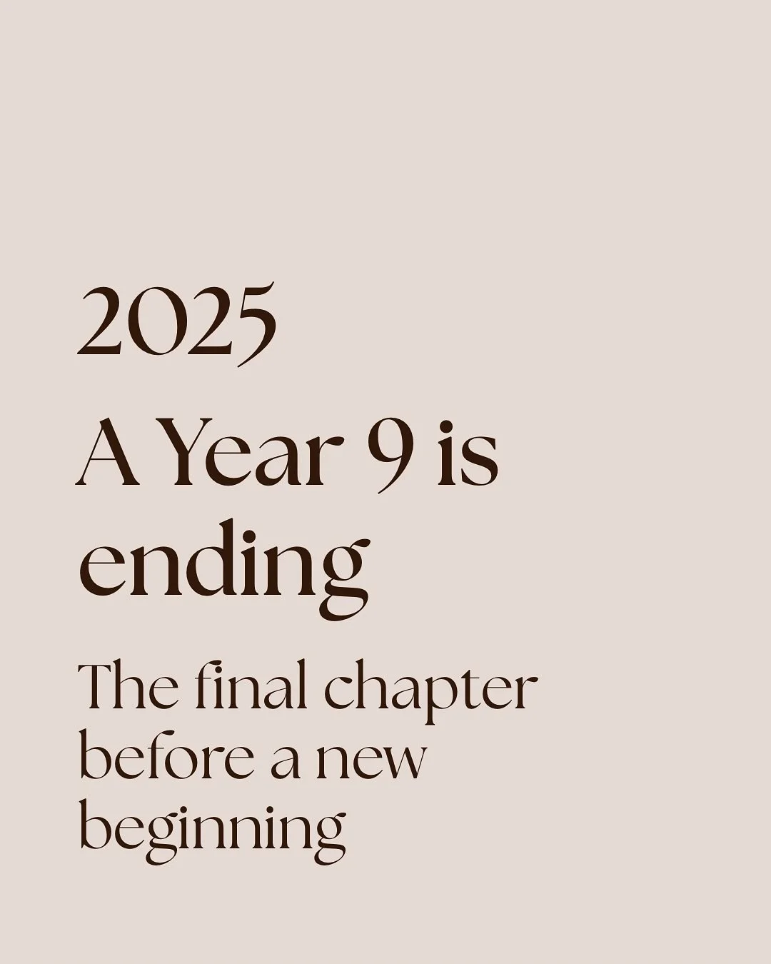 ✨ 2025 has been a year of endings, releases and deep inner work. 🌙
 If you have felt relationships shift, old habits fade and a lot had to be let go, you have been in the energy of a Year 9 - a time to clear space for your next chapter.

2026 is a Y