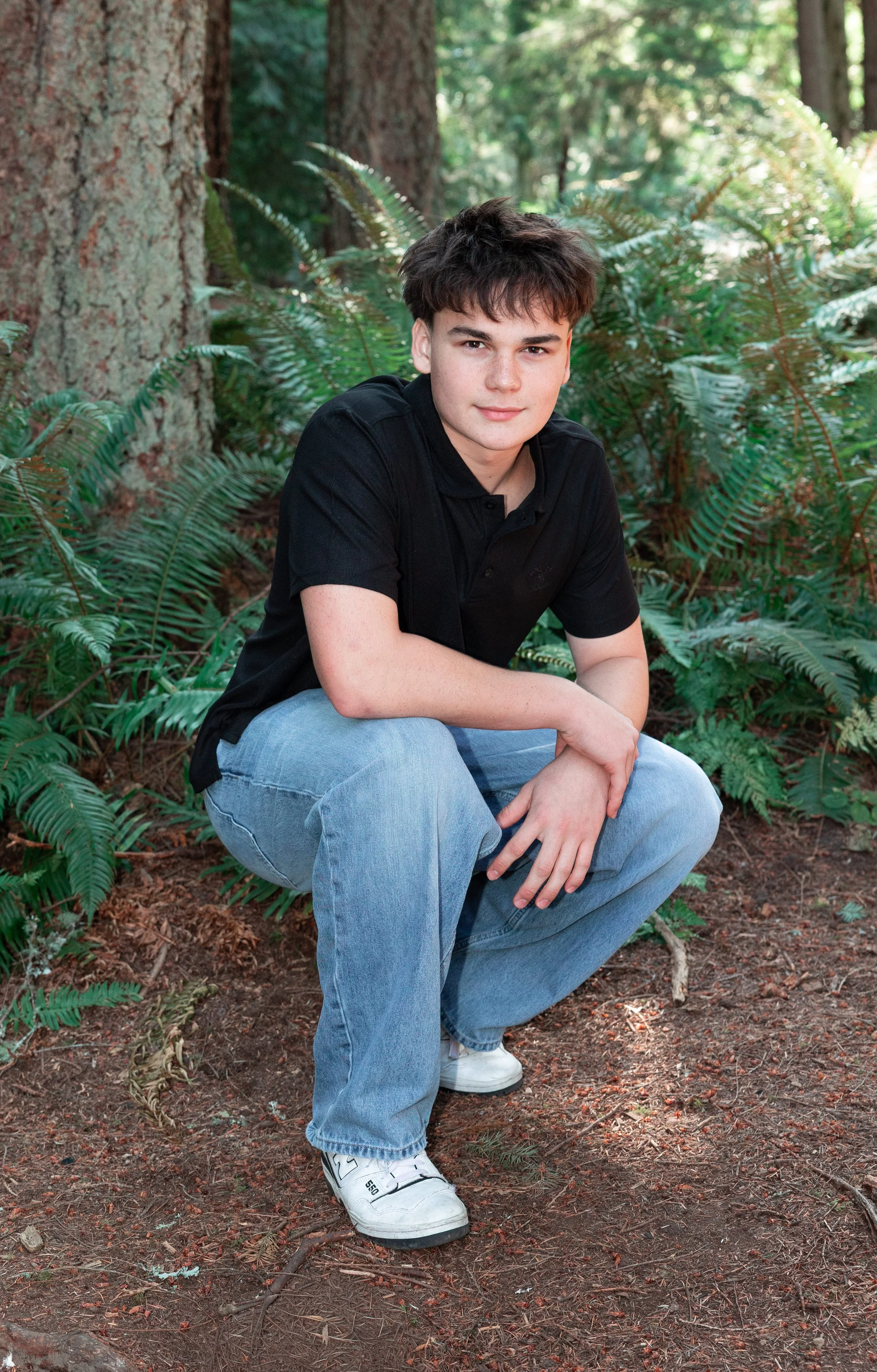 Best Lake Stevens Viking High School senior photos, guy in the woods