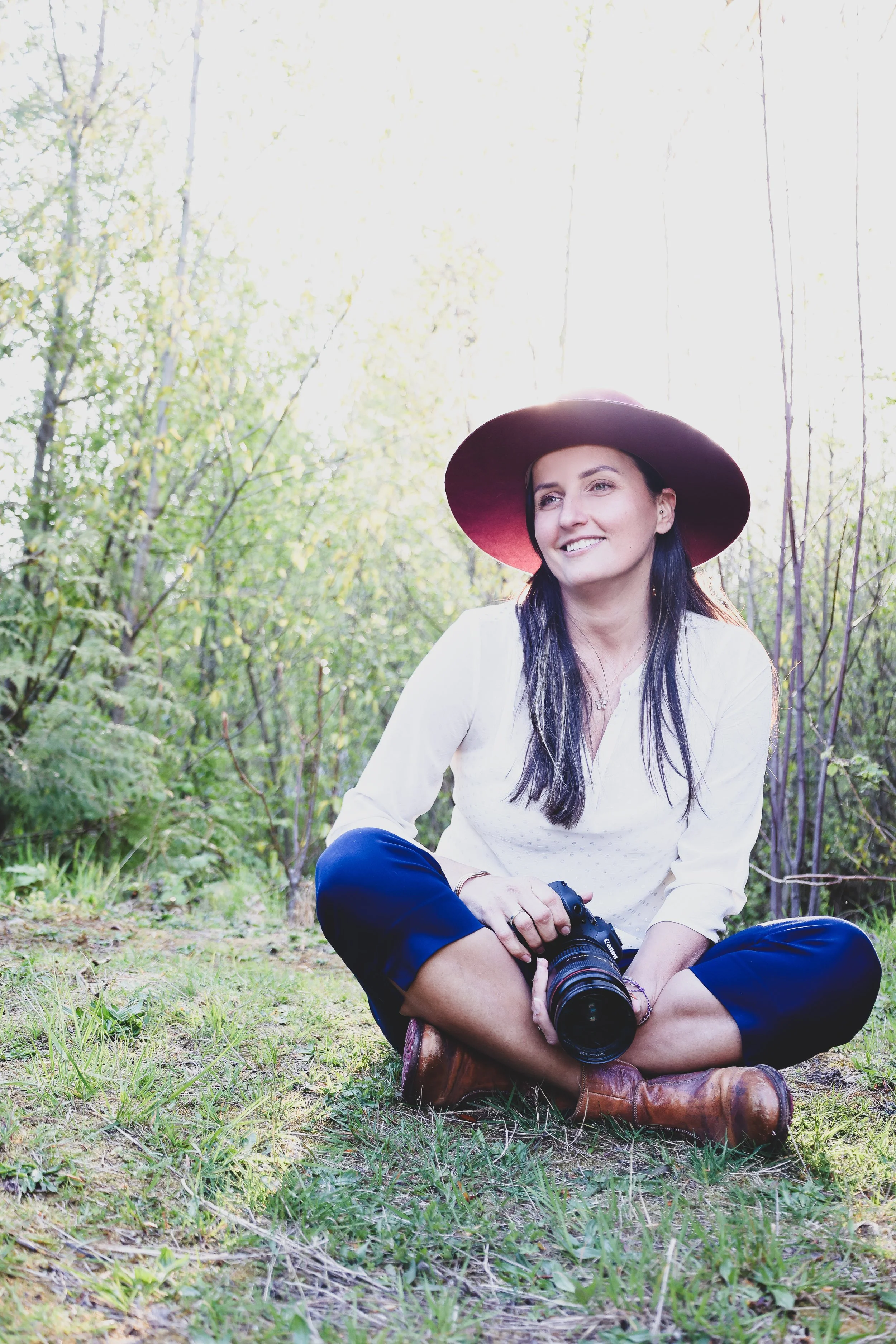 Bernadette local high school senior photographer portrait in the woods