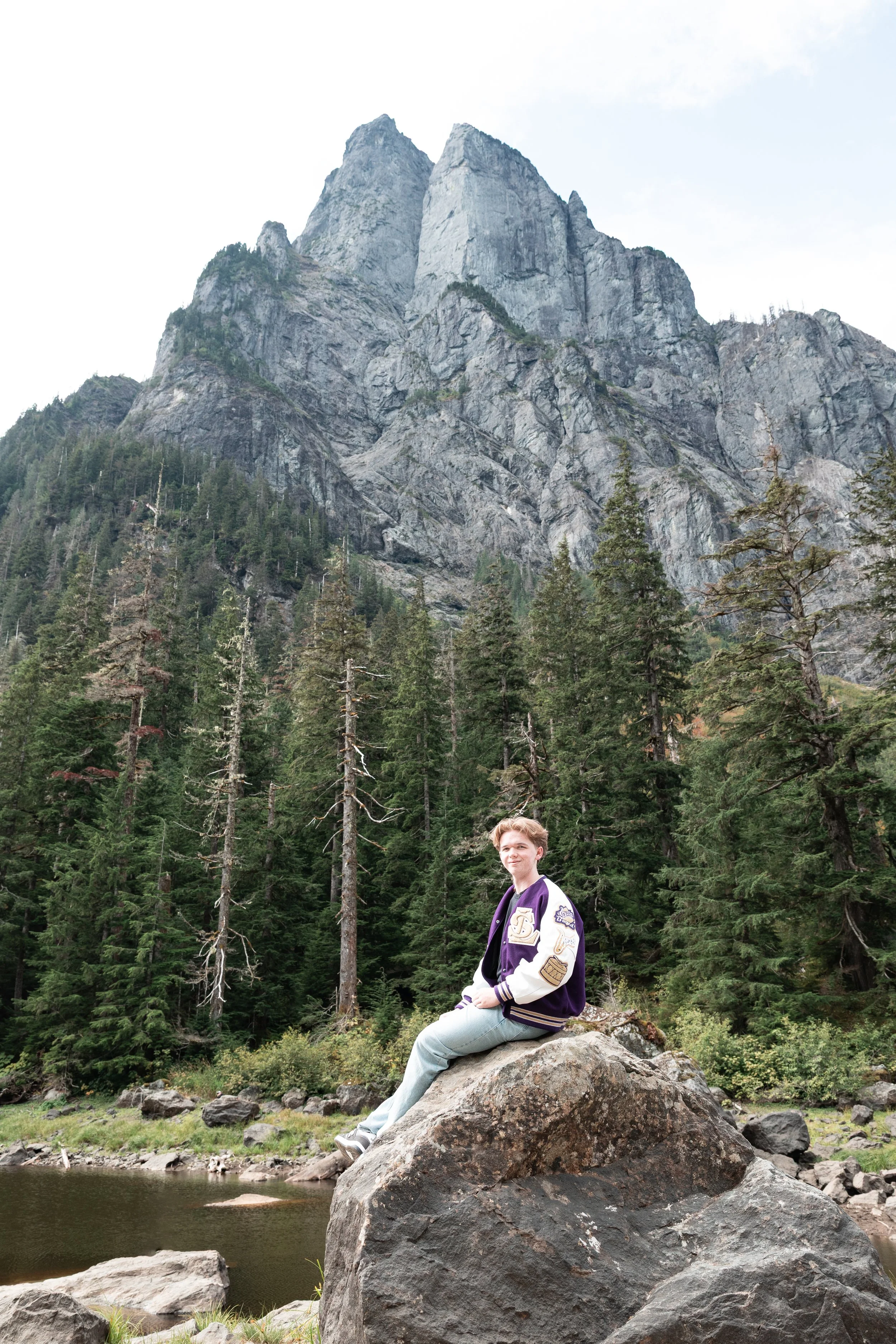 Senior guy on an adventure session in Snohomish County, WA, senior portraits by Captured by Bernadette