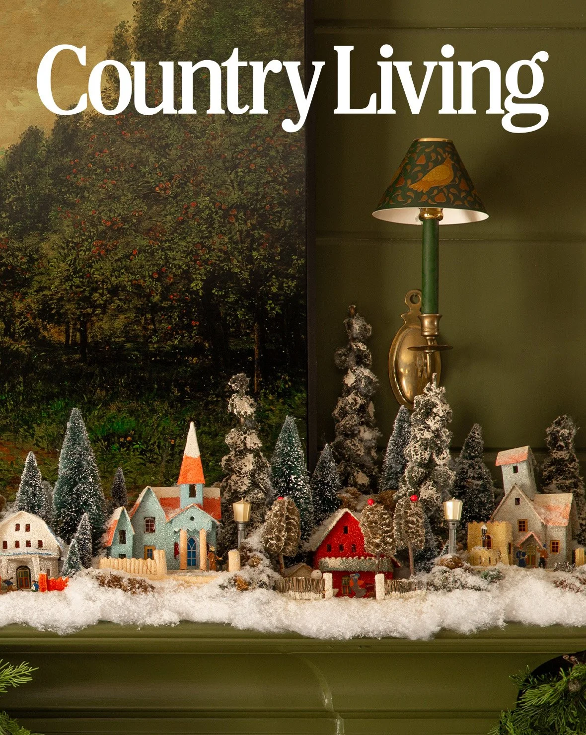Country Living Logo with Vintage Putz Village