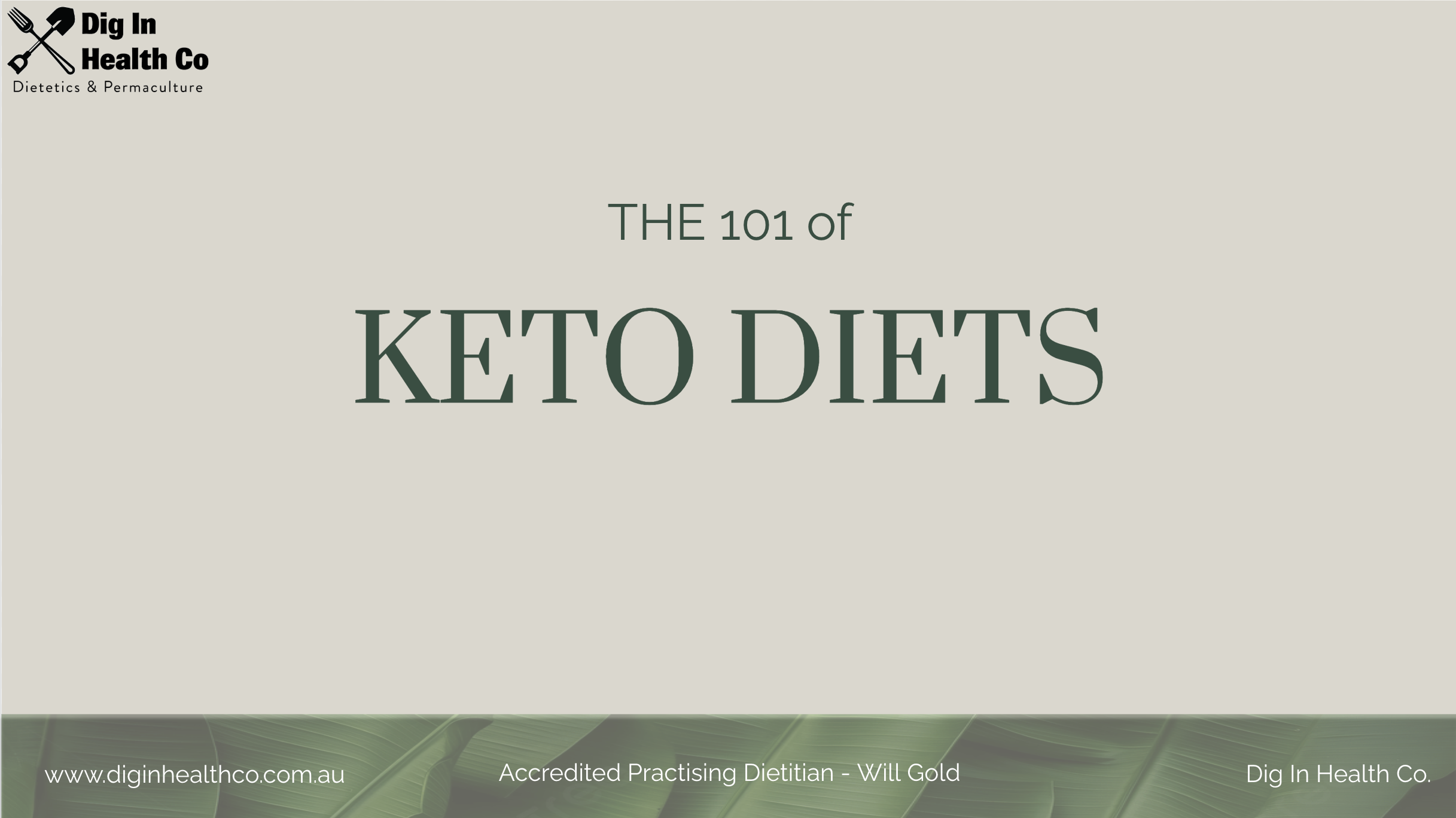 Webinar Event: THE 101 of KETO DIETS